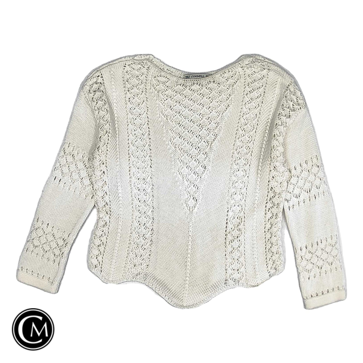 Sweater By Clothes Mentor In Ivory, Size: M