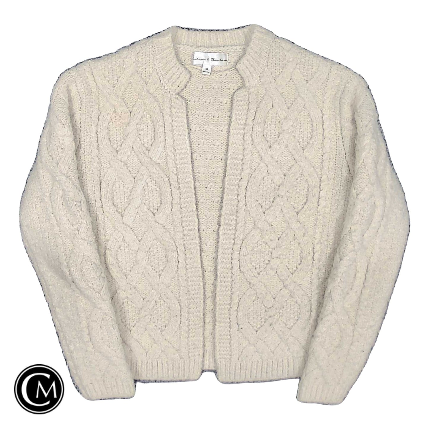 Sweater Cardigan By Chelsea And Theodore In Cream, Size: M