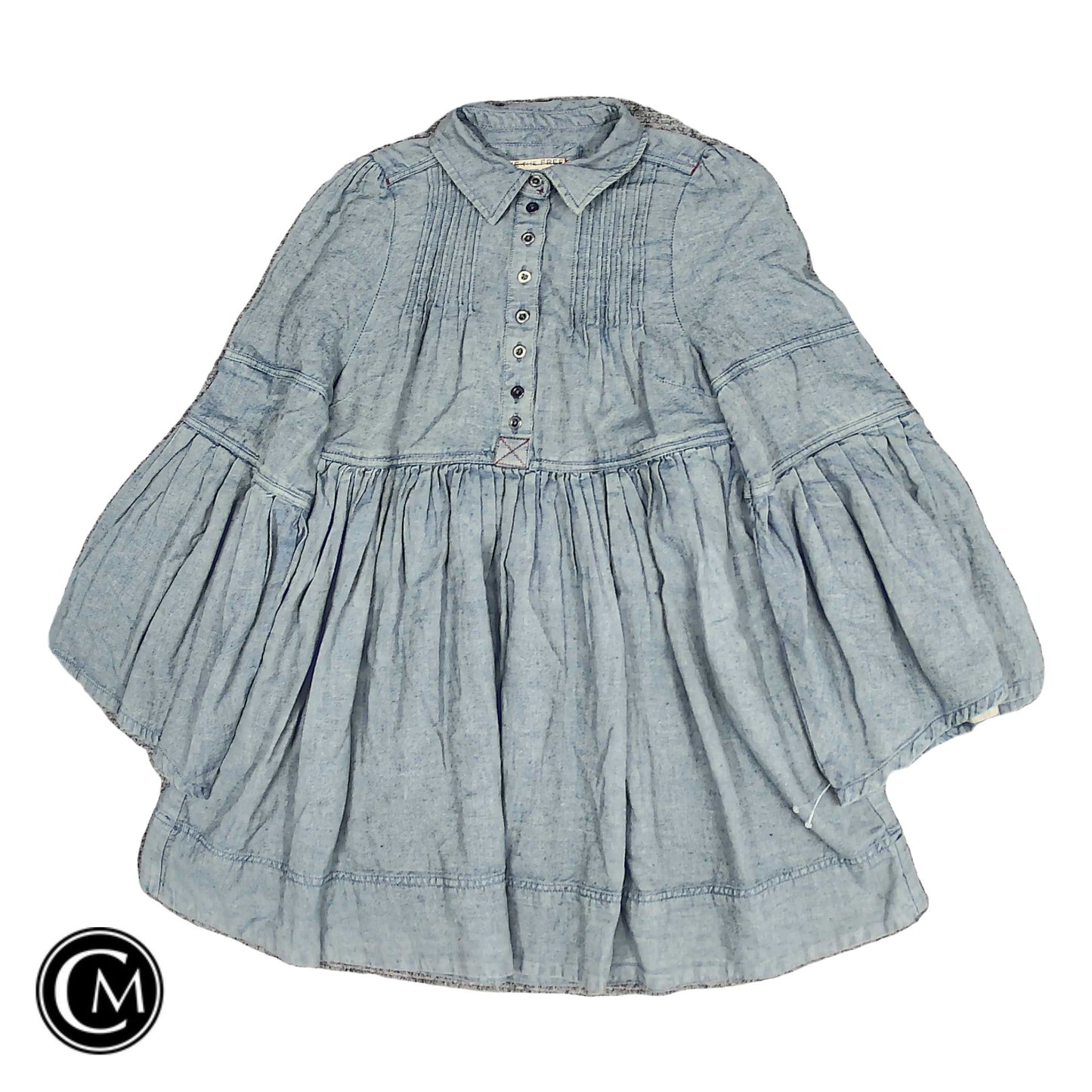 Tunic 3/4 Sleeve By We The Free In Blue Denim, Size: Xs image 1
