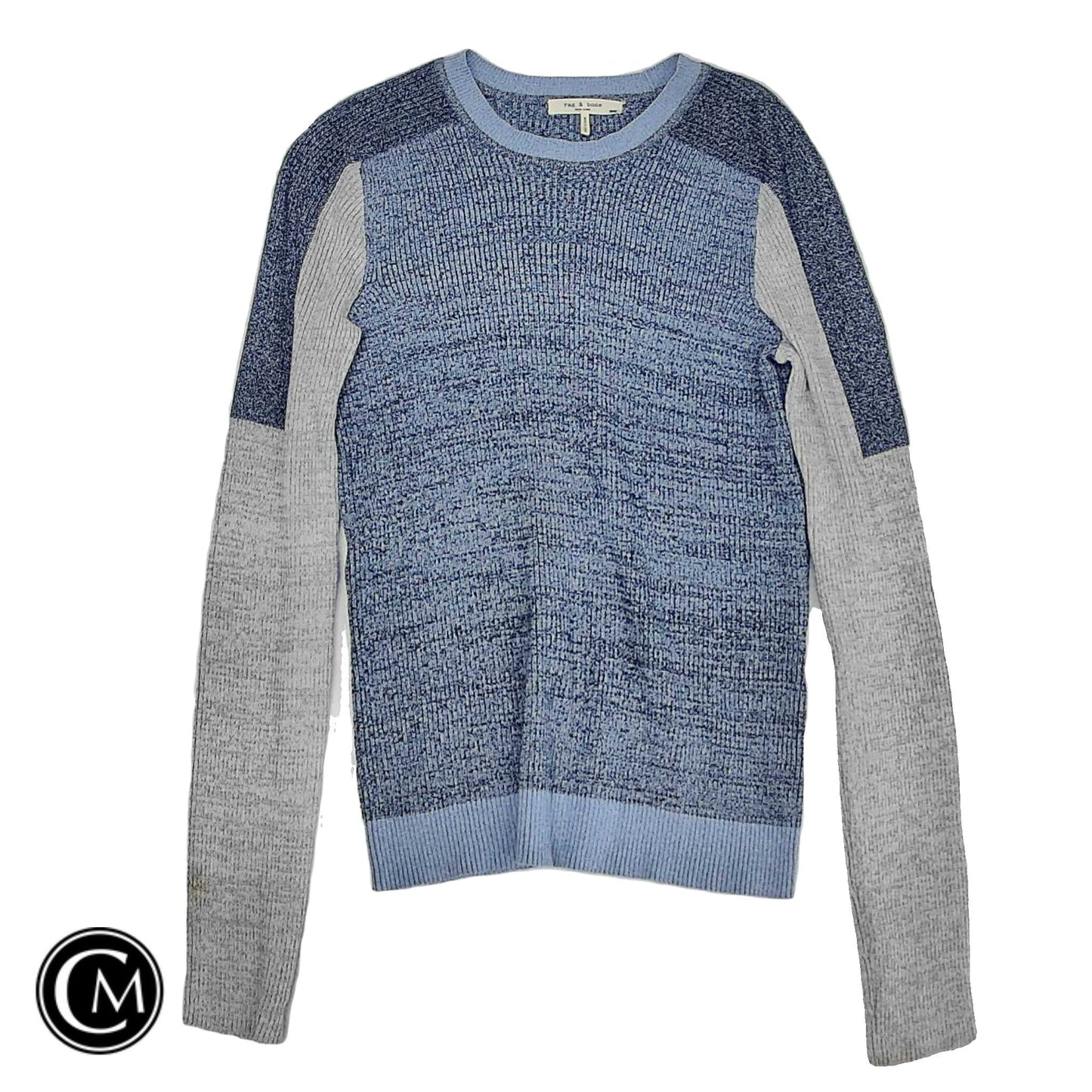 Sweater By Rag And Bone In Blue & Grey, Size: M