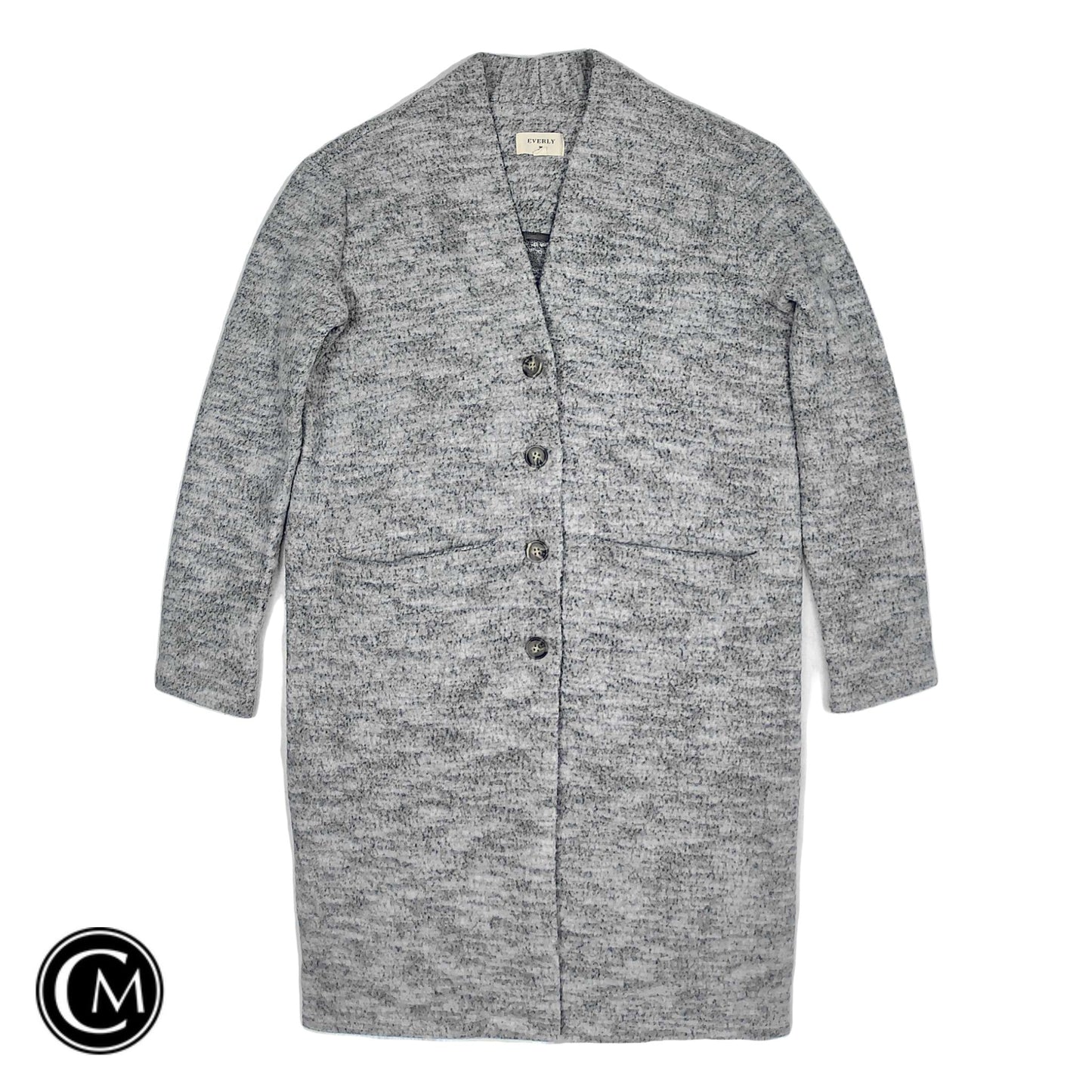 Sweater Cardigan By Everly In Grey, Size: S