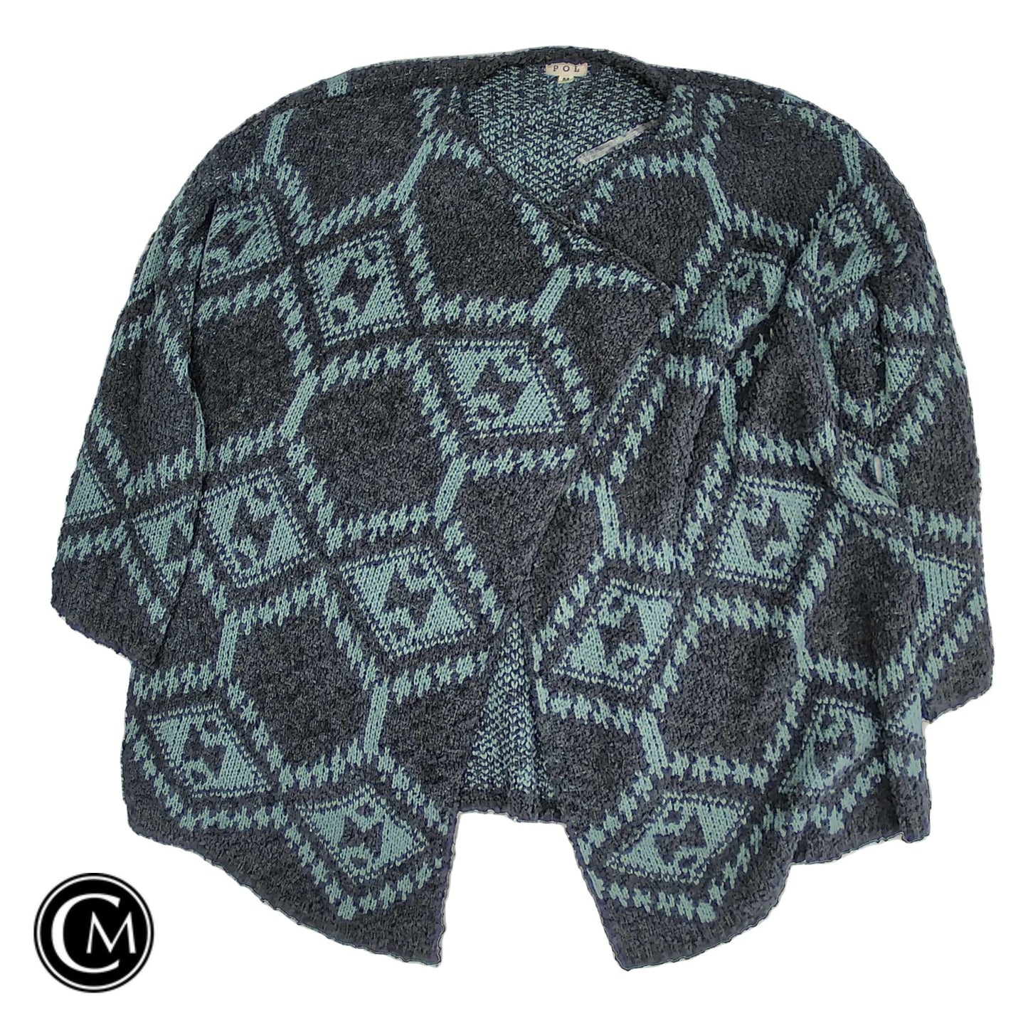 Cardigan By Pol In Green & Grey, Size: M image 1