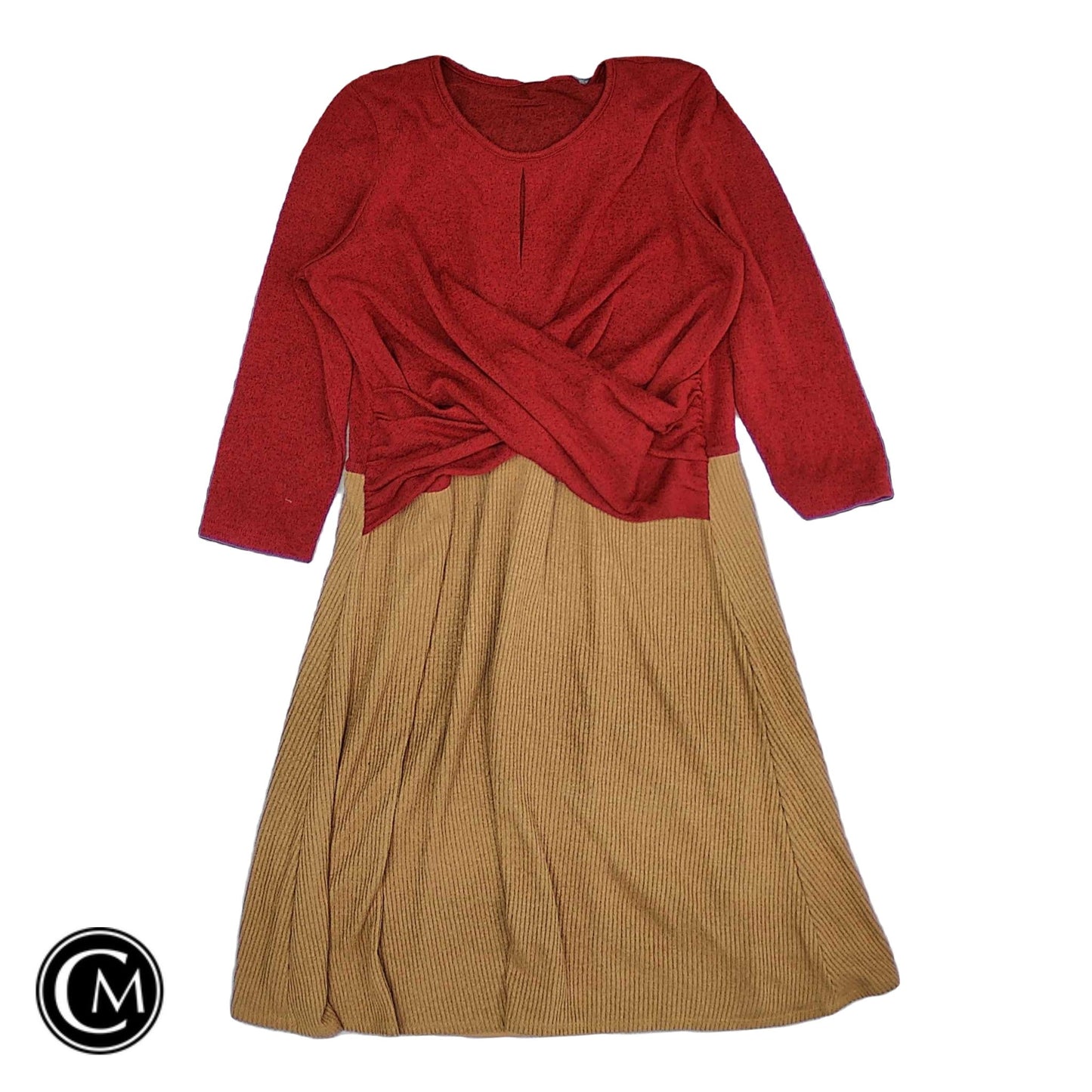 Dress Casual Short By Amadi In Orange & Red, Size: Mp image 1
