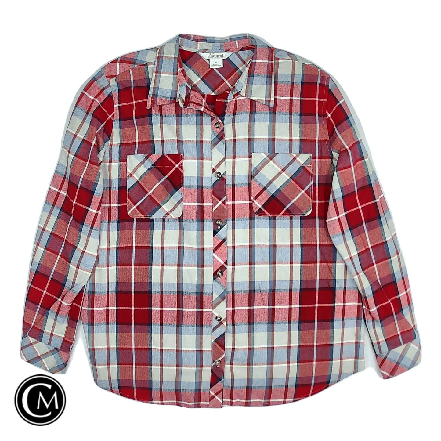 Top Ls By Natural Reflections In Blue & Red, Size: Xl