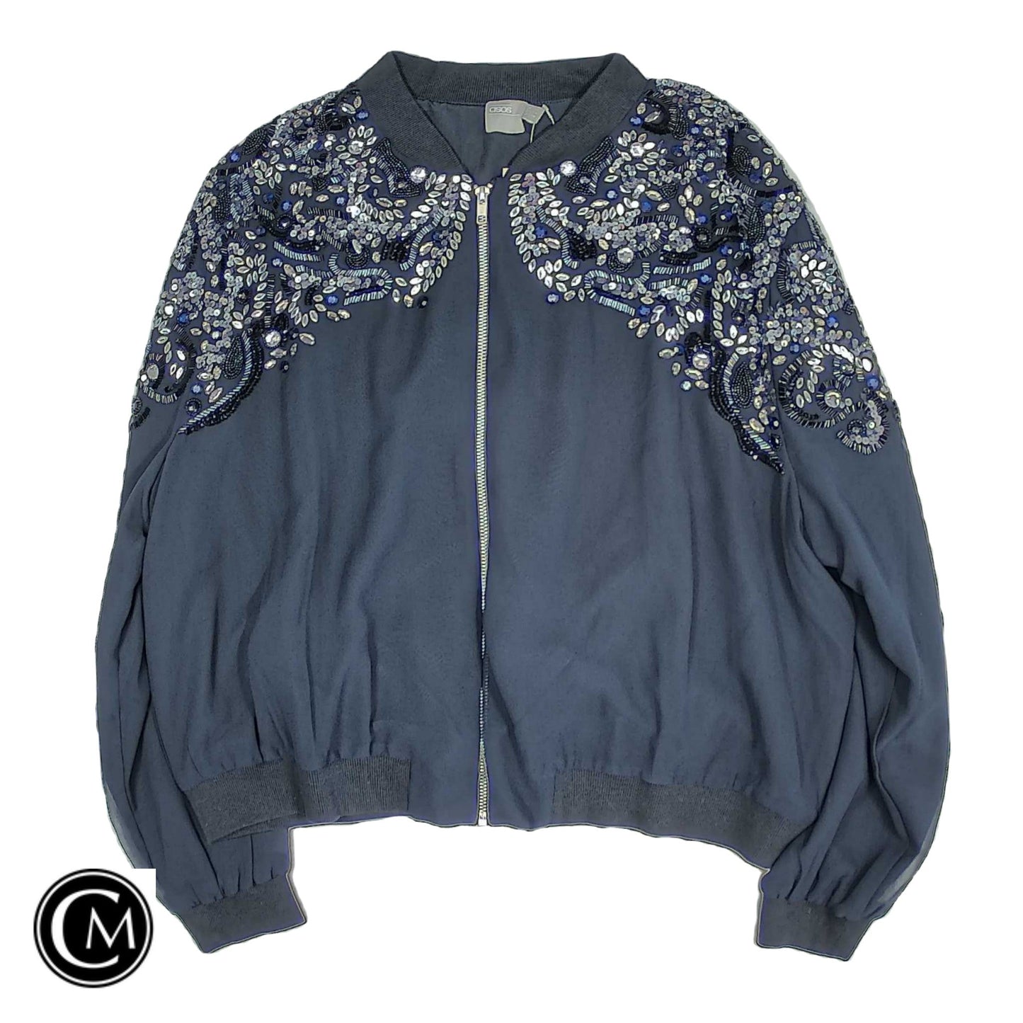 Jacket Other By Asos In Navy, Size: 18