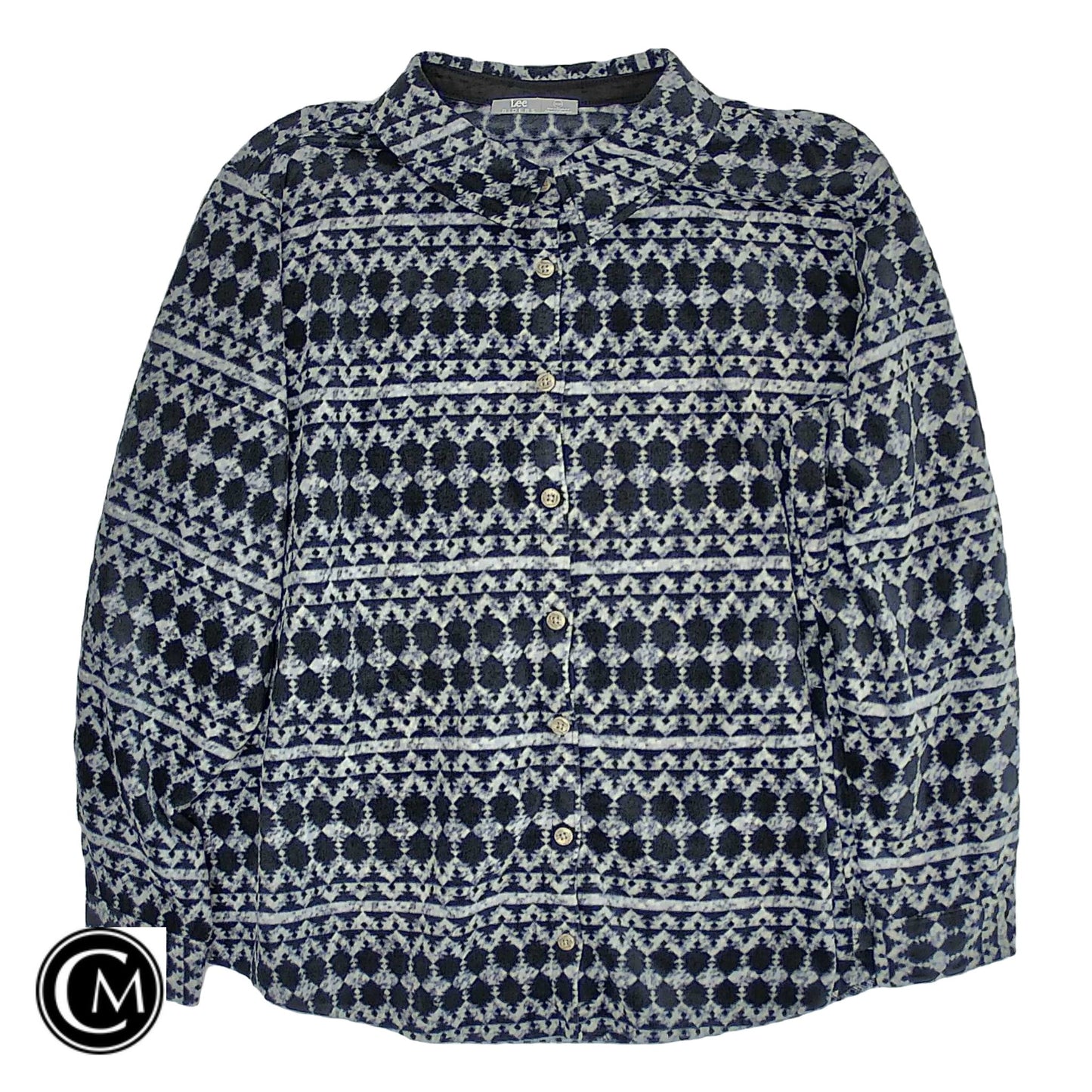 Jacket Shirt By Lee In Black & Grey, Size: 2x
