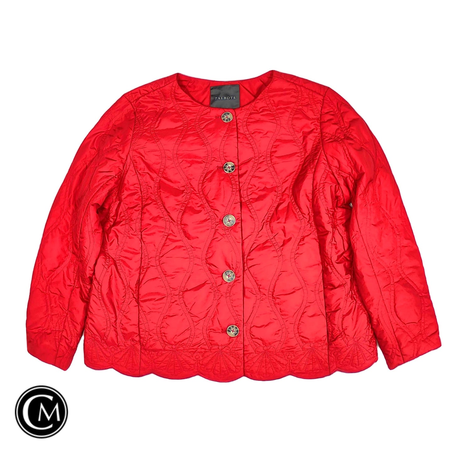 Jacket Puffer & Quilted By Talbots In Red, Size: Xl