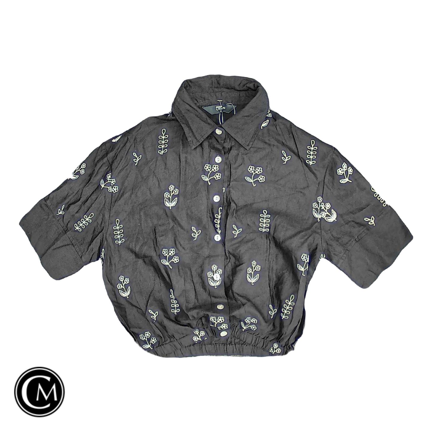 Blouse Ls By Clothes Mentor In Brown & Pink, Size: Xs image 1
