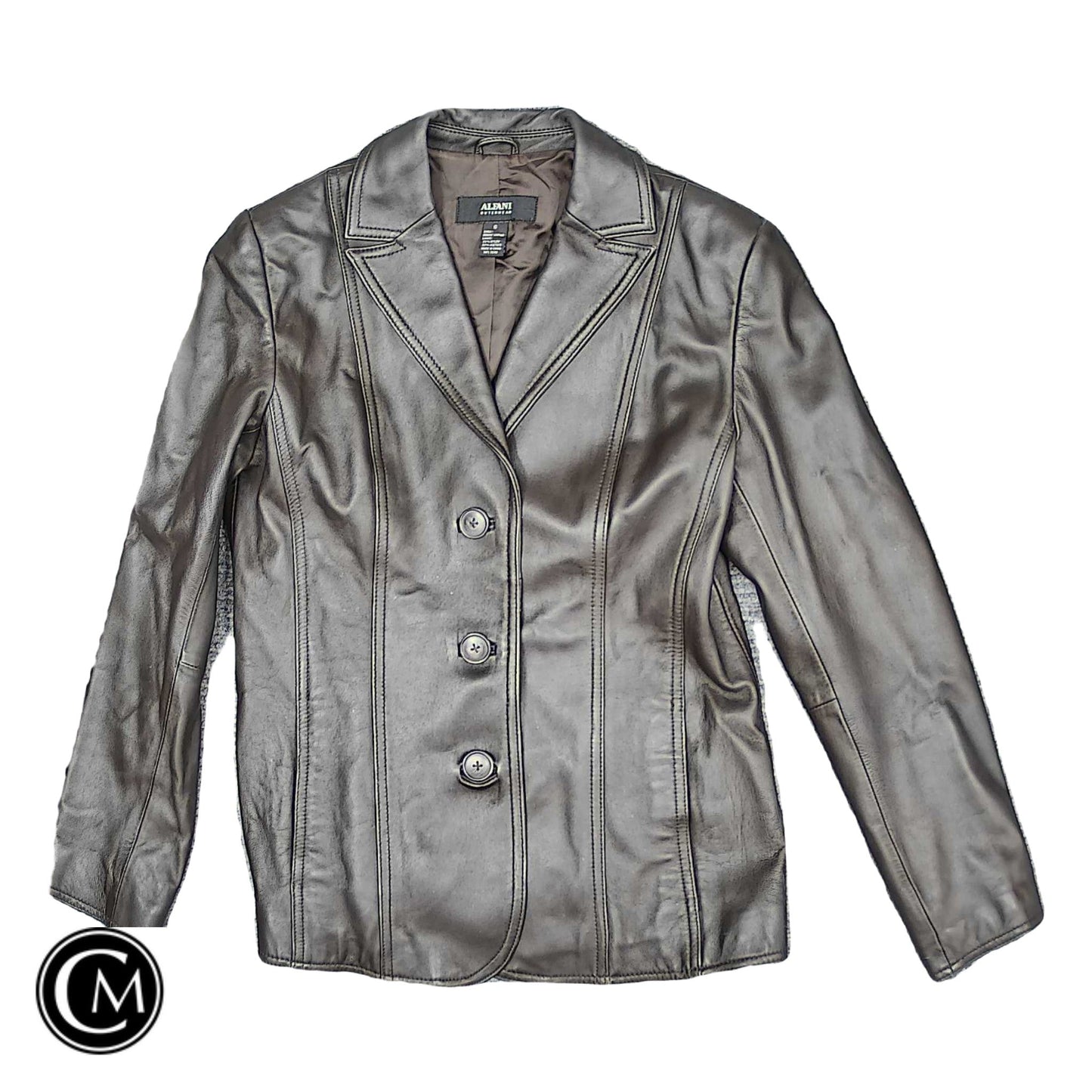 Jacket Leather By Alfani In Brown, Size: S