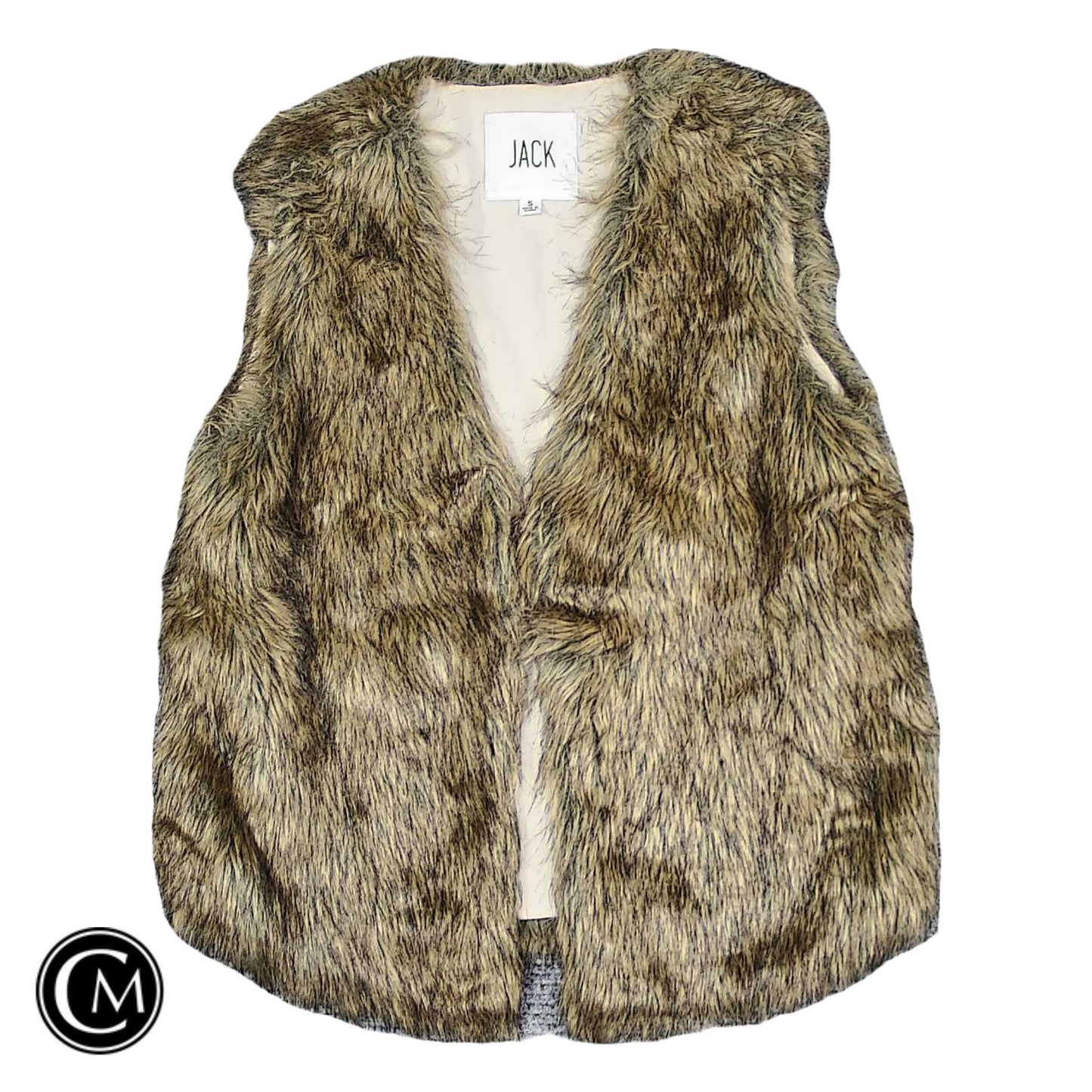 Vest Faux Fur & Sherpa By Jack In Brown, Size: S