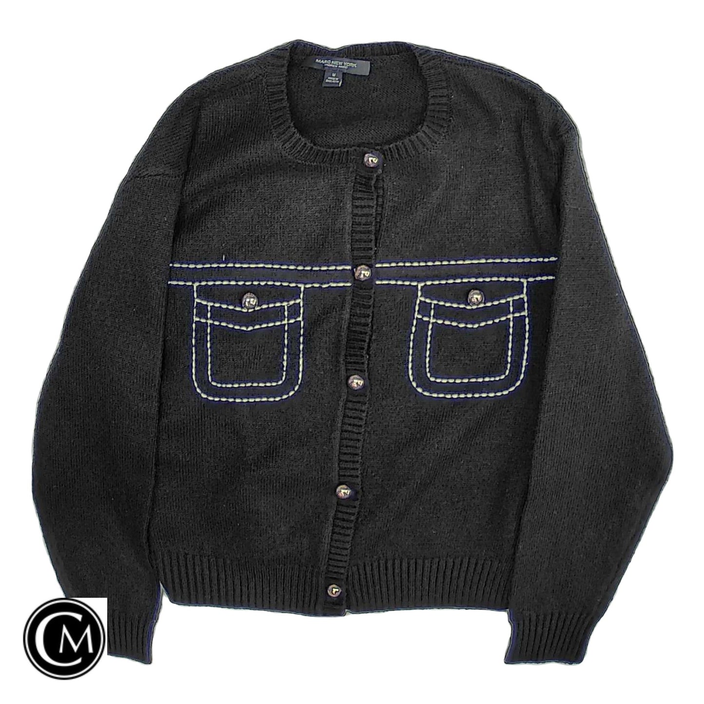 Sweater Cardigan By Marc New York In Black, Size: M