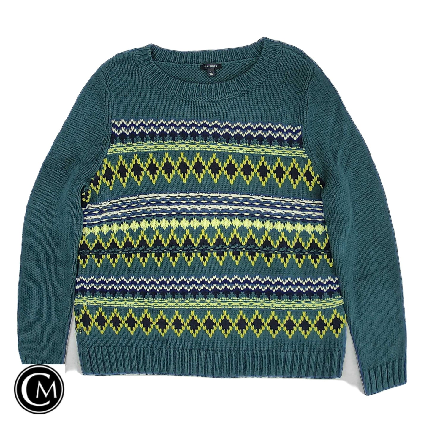 Sweater By Talbots In Green, Size: L