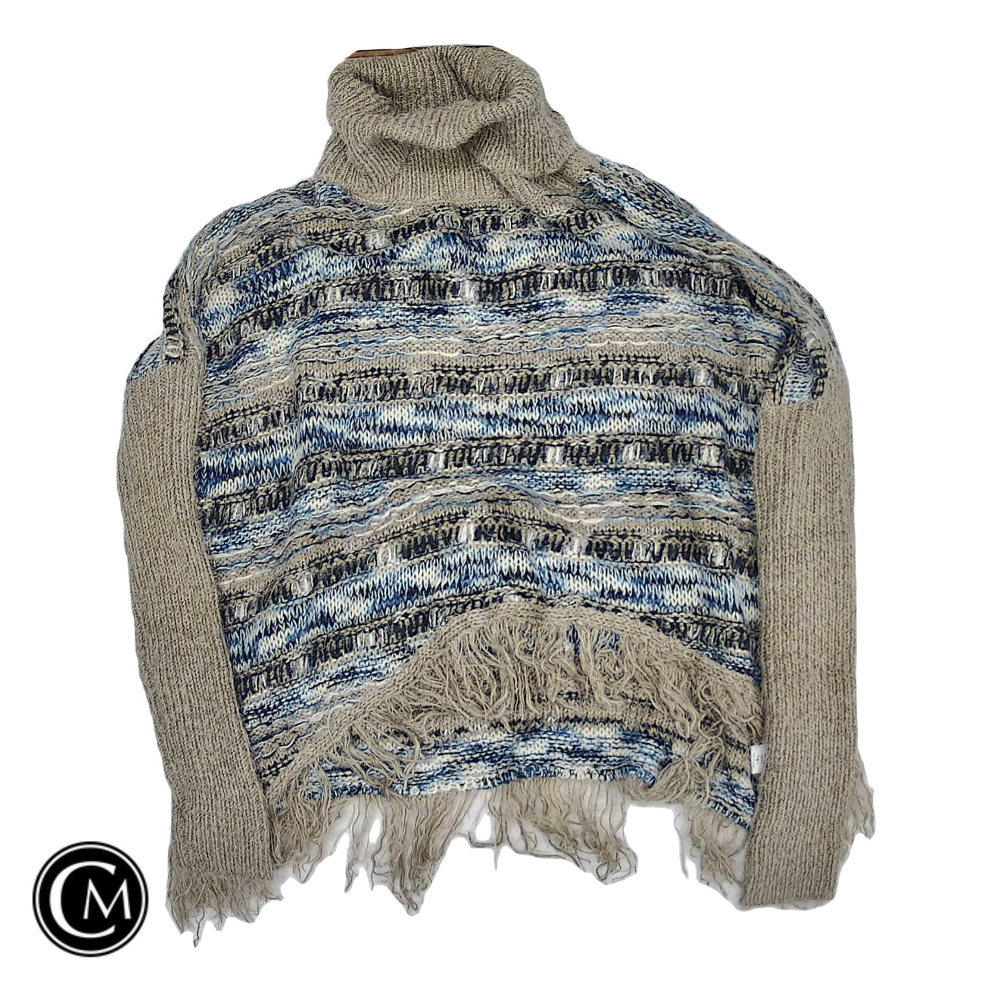Sweater By Sunday In Brooklyn In Blue & Tan, Size: M image 1