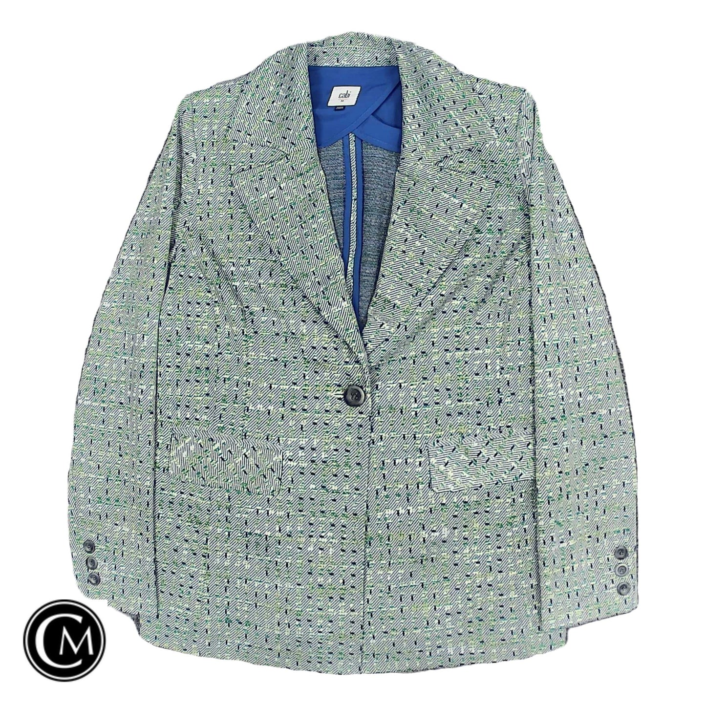 Blazer By Cabi In Blue & Grey, Size: M