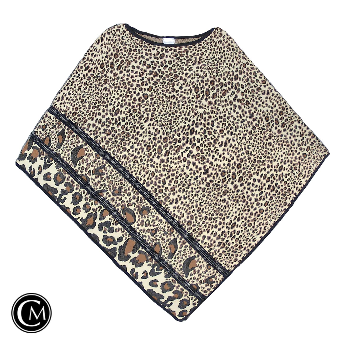Poncho By Chicos In Animal Print, Size: M image 1