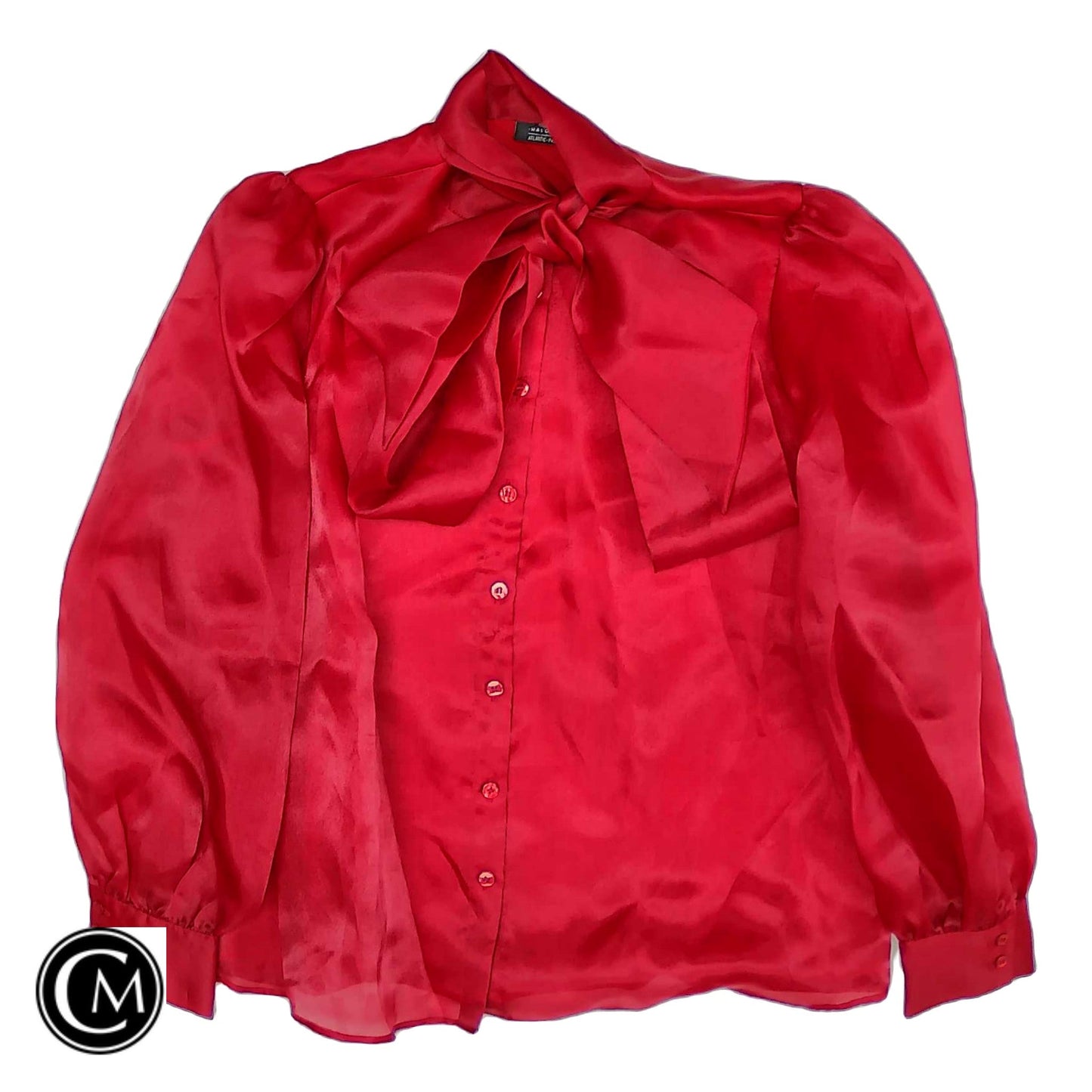 Blouse Ls By Halogen In Red, Size: Xl