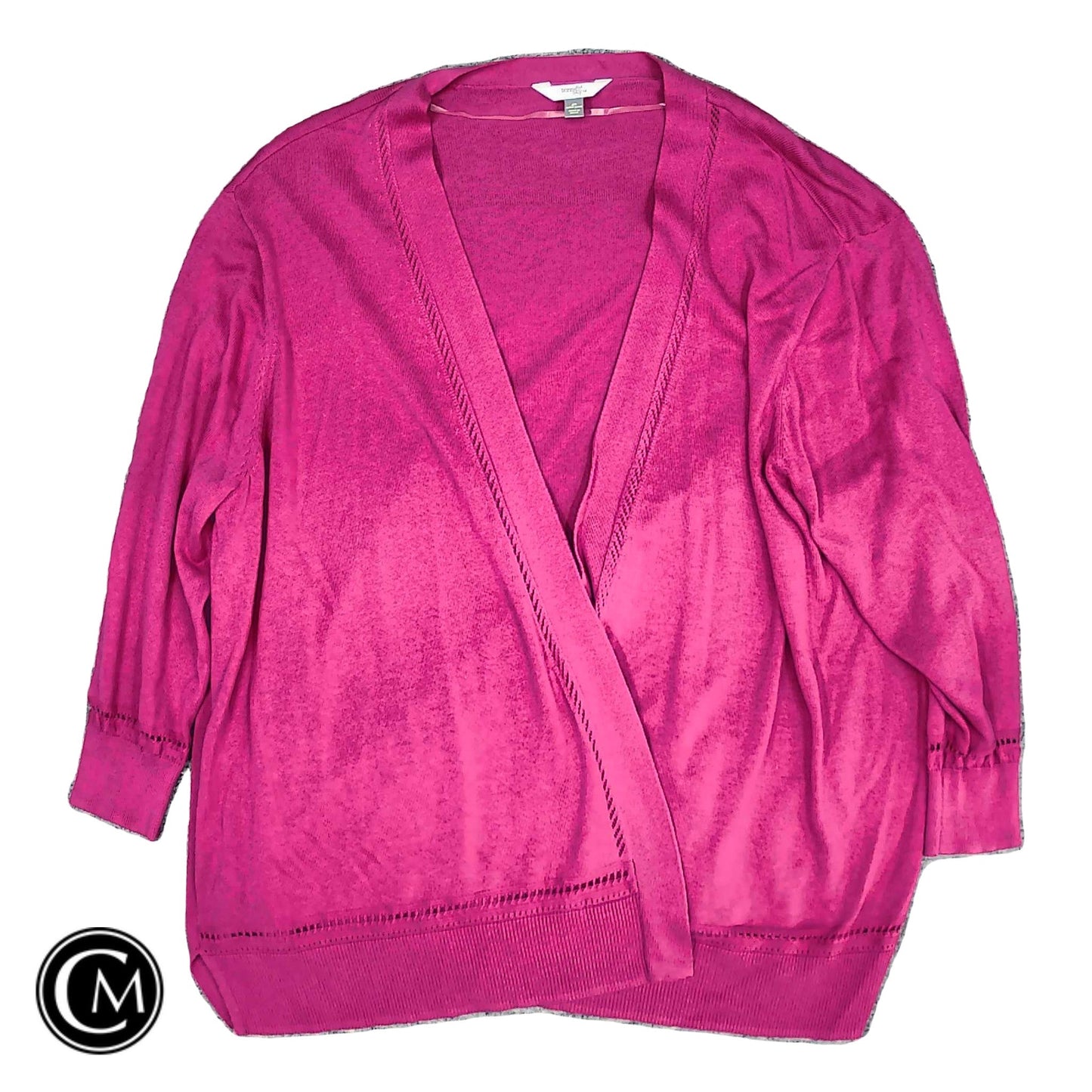 Cardigan By Terra & Sky In Pink & Purple, Size: 4x