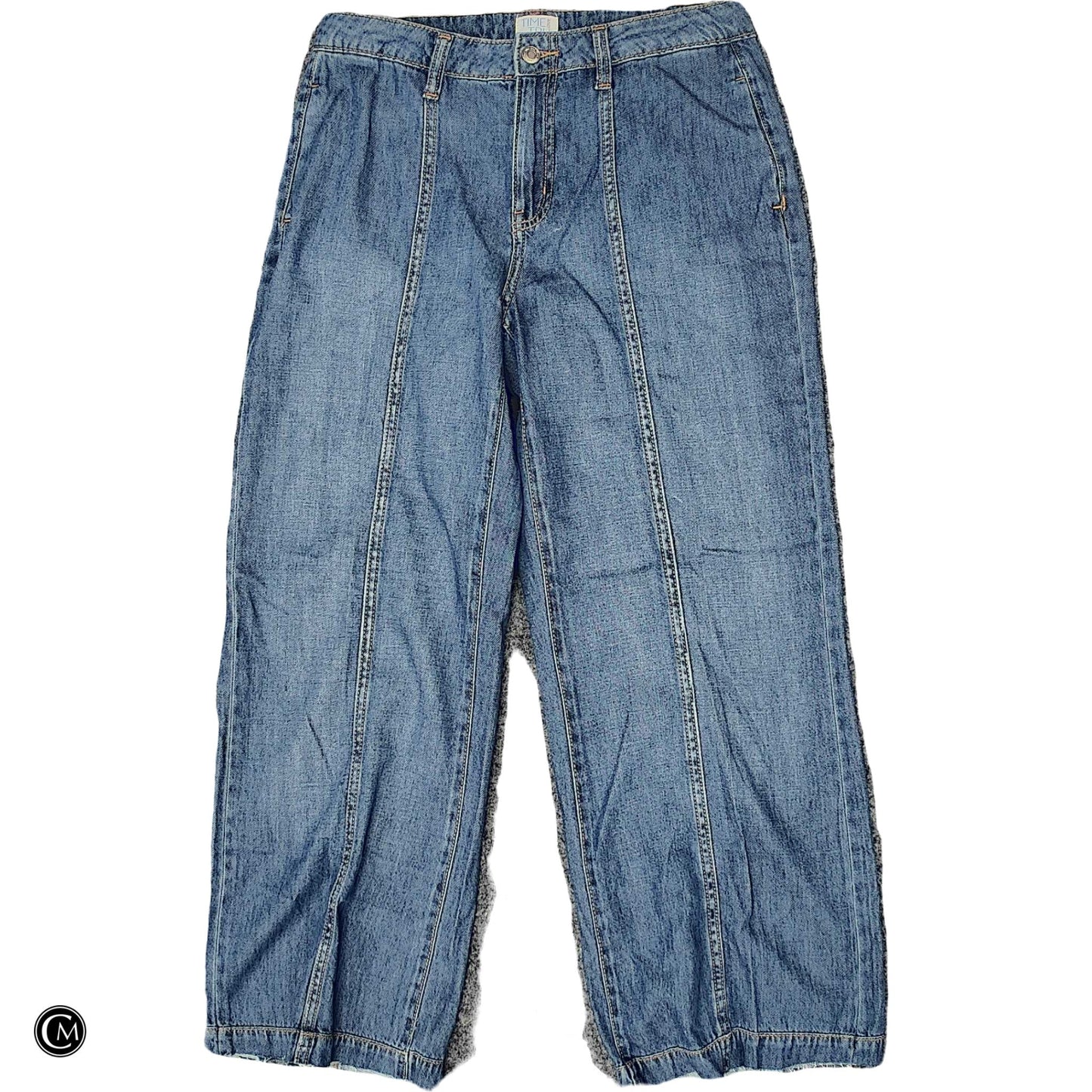 Jeans Wide Leg By Time And Tru In Blue Denim, Size: 4
