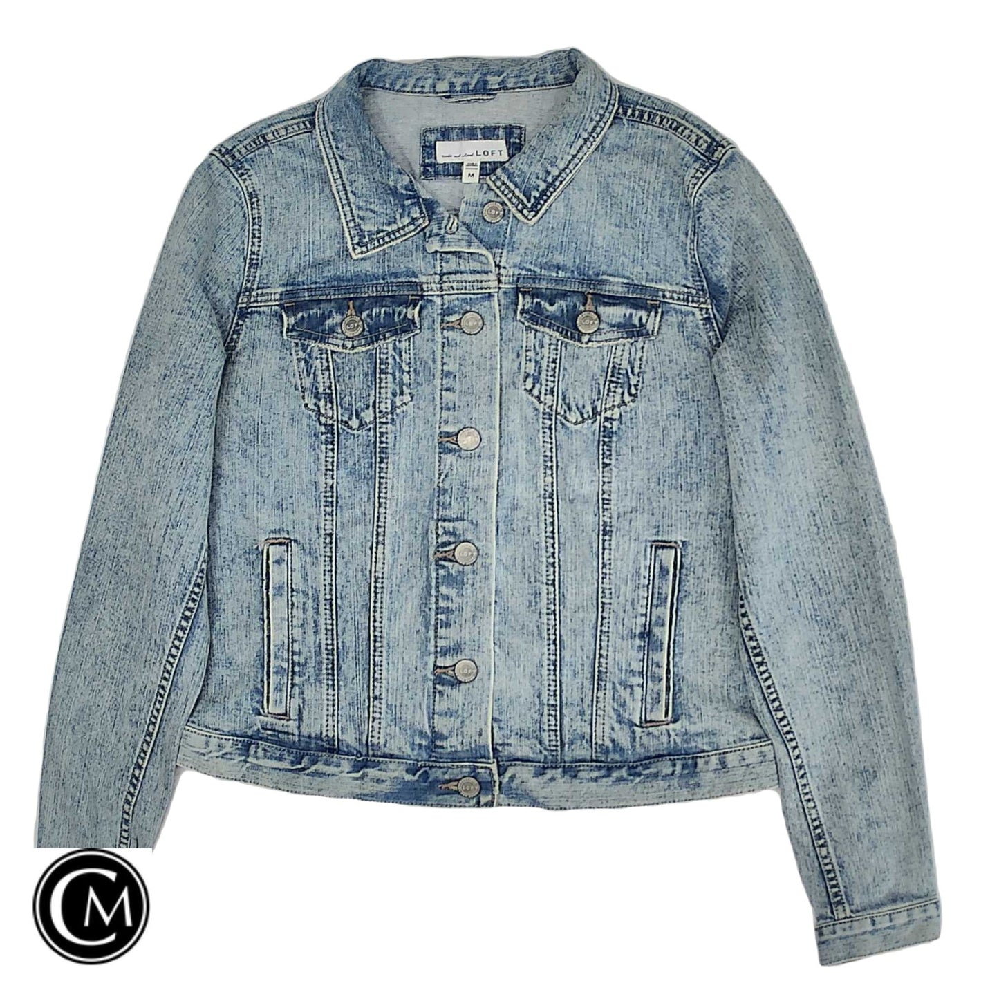 Jacket Denim By Loft In Blue, Size: M