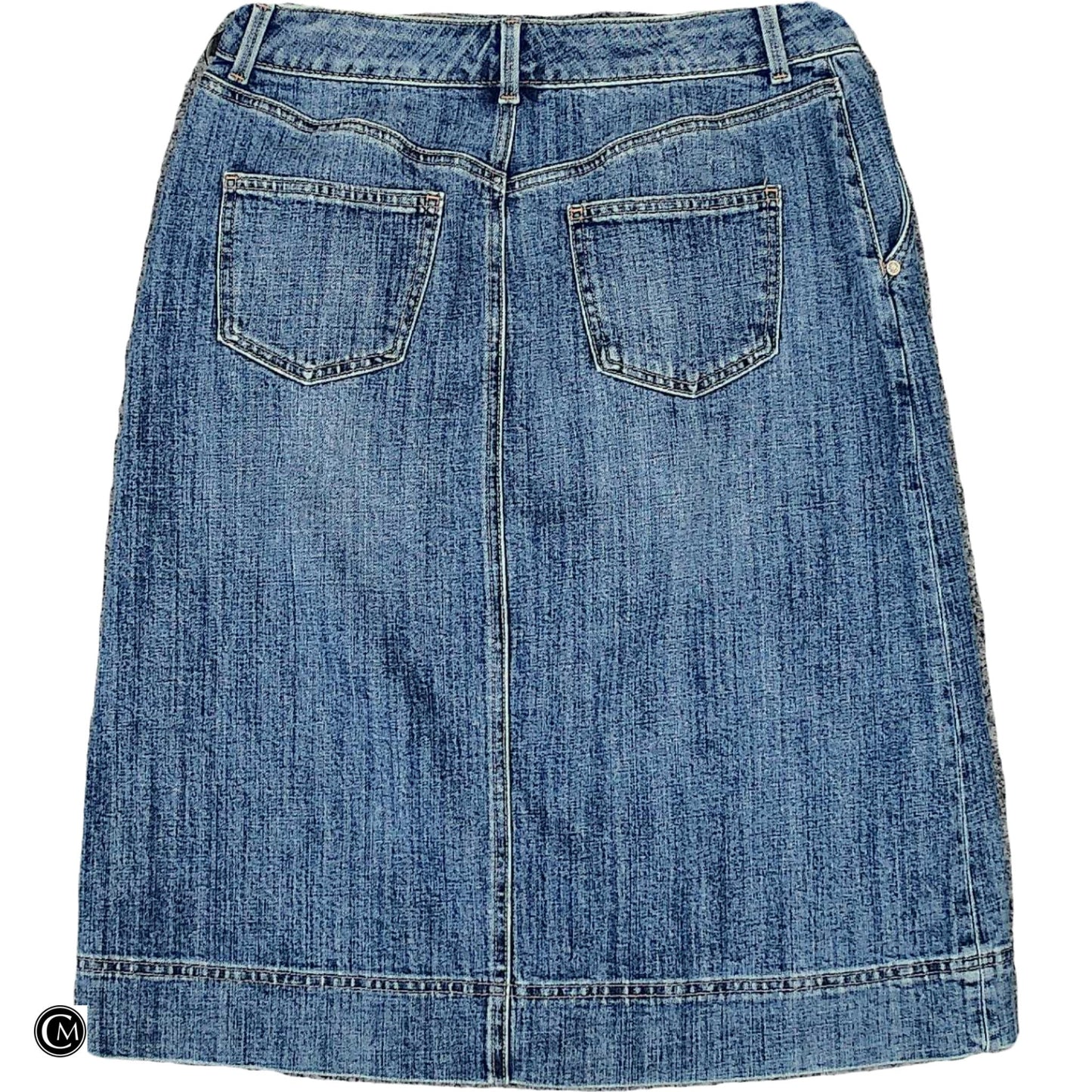 Skirt Midi By Talbots In Blue Denim, Size: 8p
