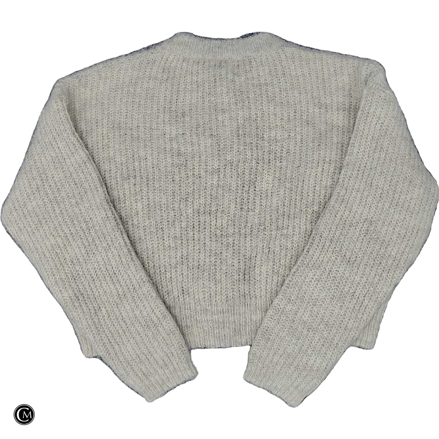 Sweater Cardigan By Open Edit In Cream, Size: L