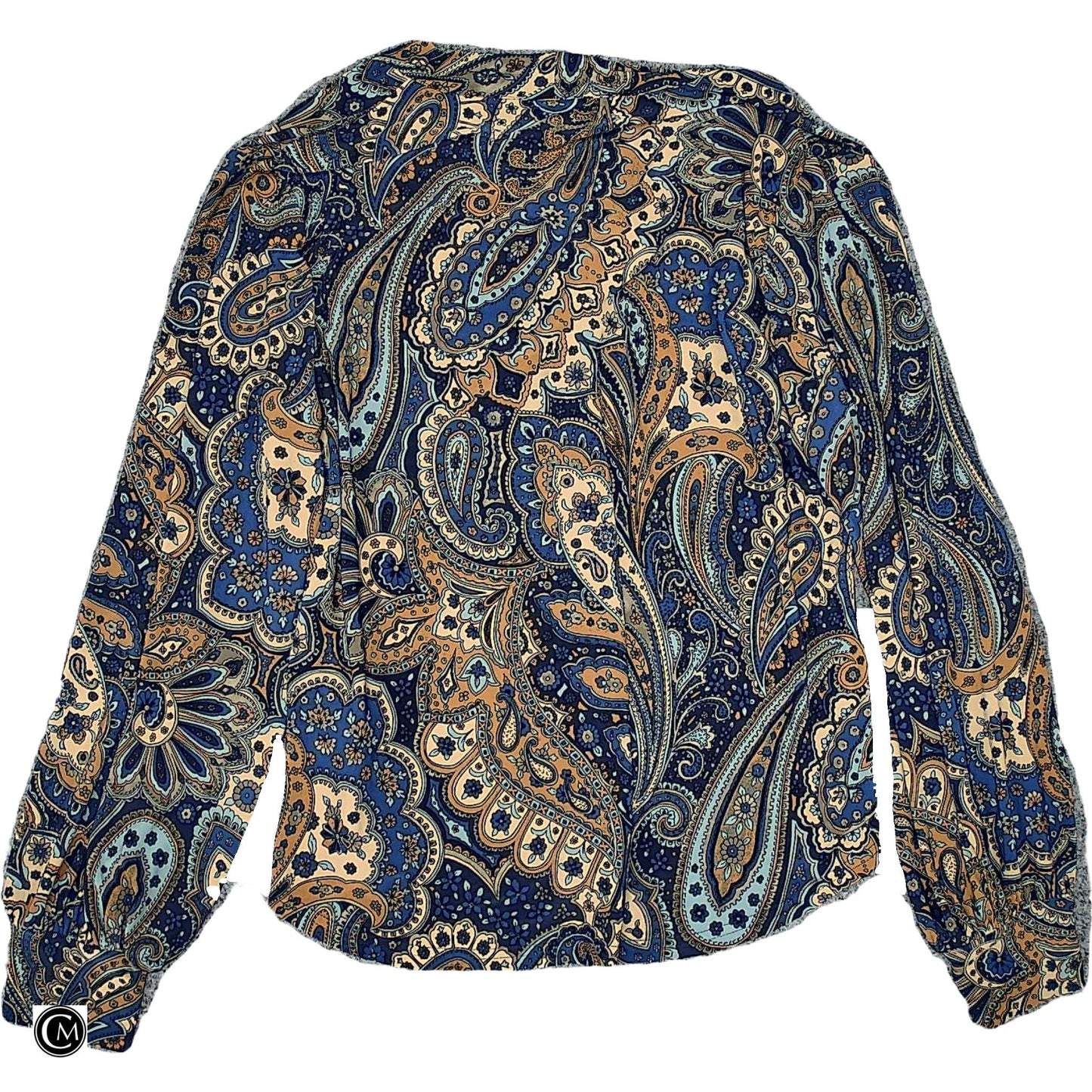 Top Ls By Lauren By Ralph Lauren In Blue & Brown, Size: L