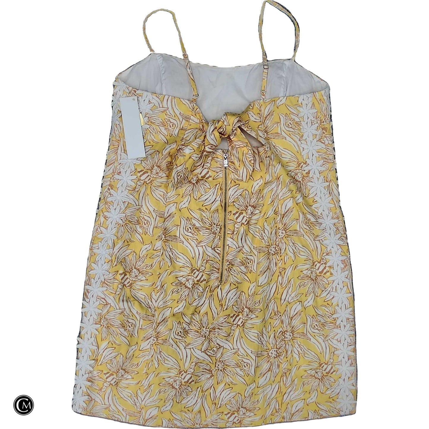 Dress Designer By Lilly Pulitzer In White & Yellow, Size: Xl image 2