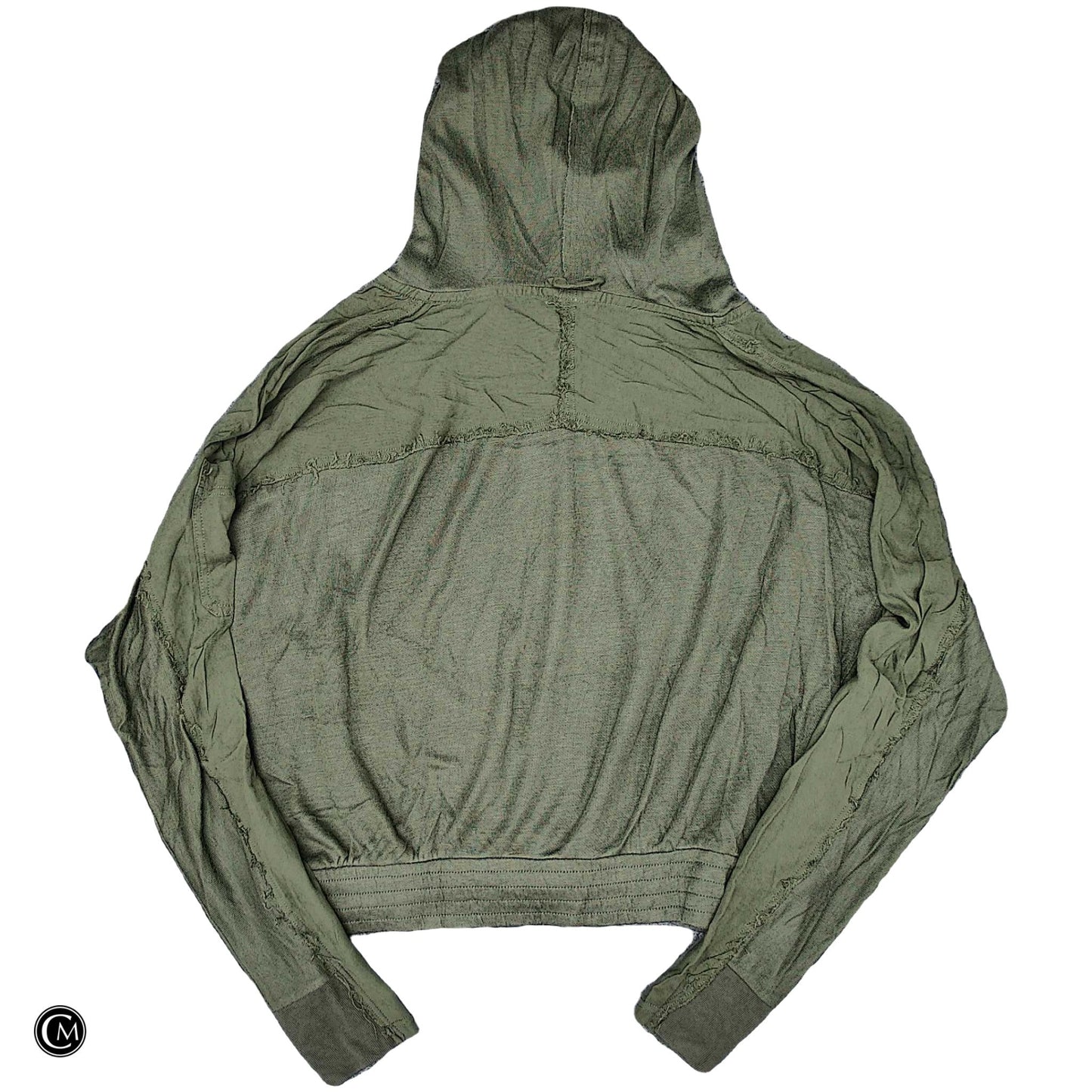 Sweatshirt Hoodie By Free People In Green, Size: L