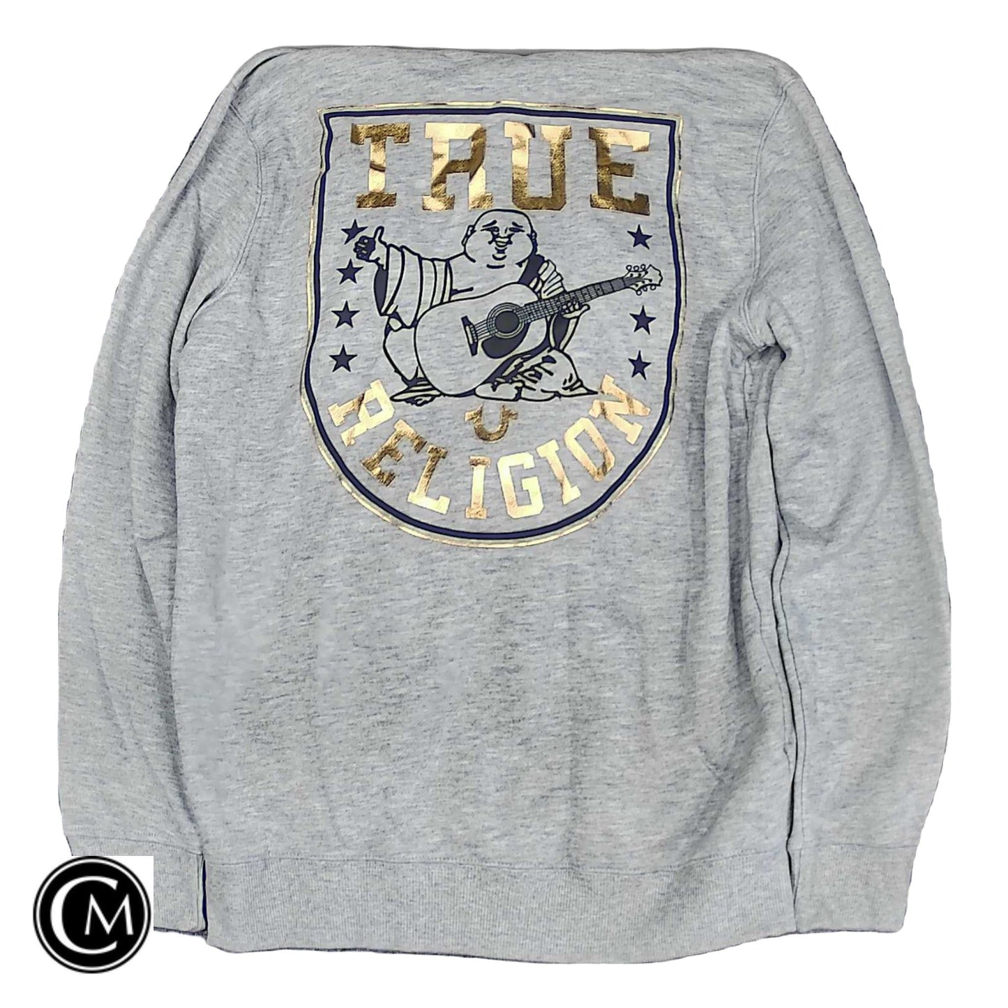 Sweatshirt Hoodie By True Religion In Grey, Size: S