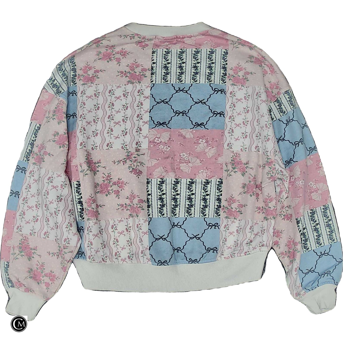 Sweatshirt Crewneck By Vinyl Icons In Blue & Pink, Size: Xs