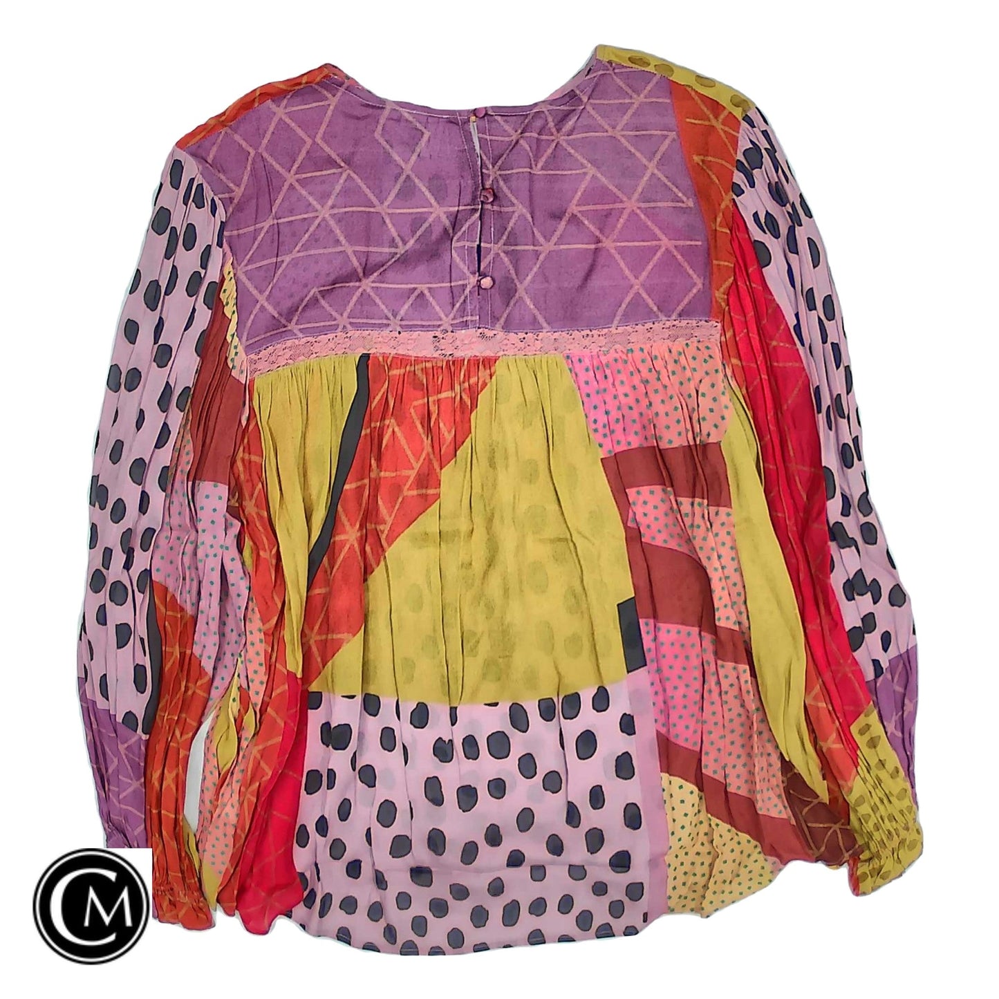 Top Ls By Blank London In Purple & Yellow, Size: Xl