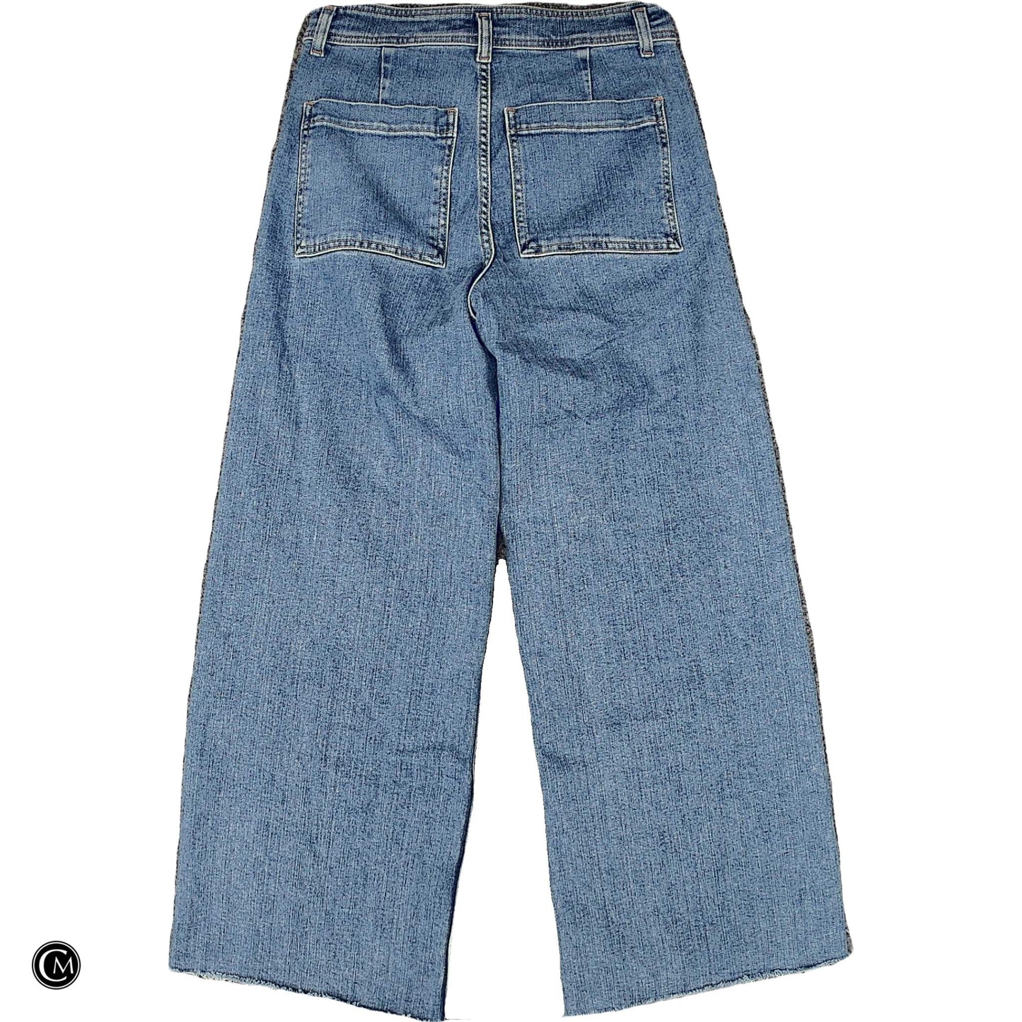 Jeans Wide Leg By Zara In Blue Denim, Size: 8