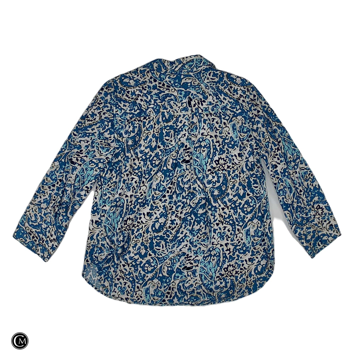 Top Ls By Chicos In Blue & White, Size: M