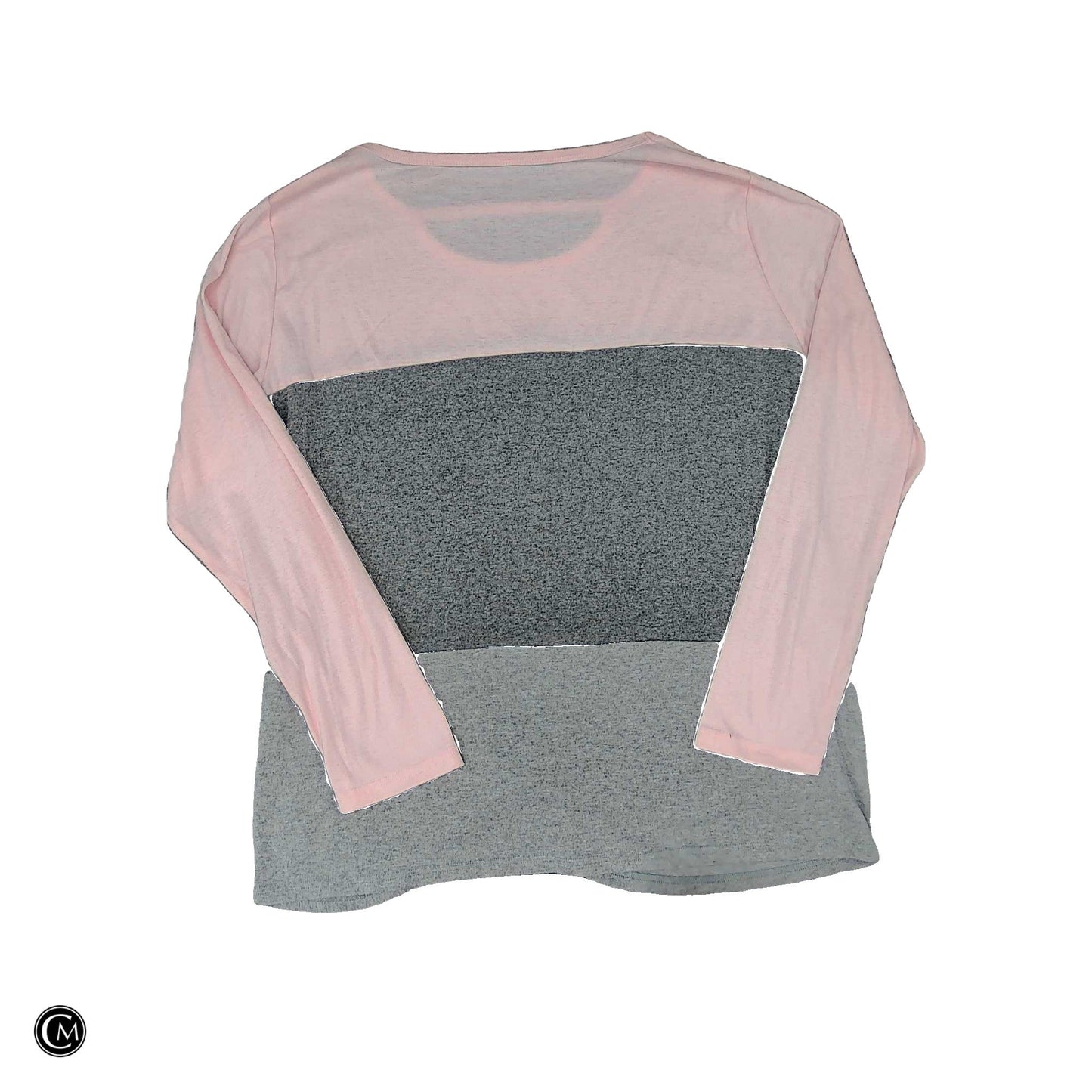 Top Ls By Clothes Mentor In Grey & Pink, Size: 2x