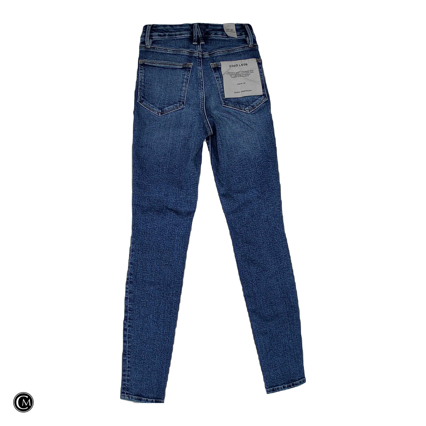 Jeans Skinny By Good American In Blue Denim, Size: 0
