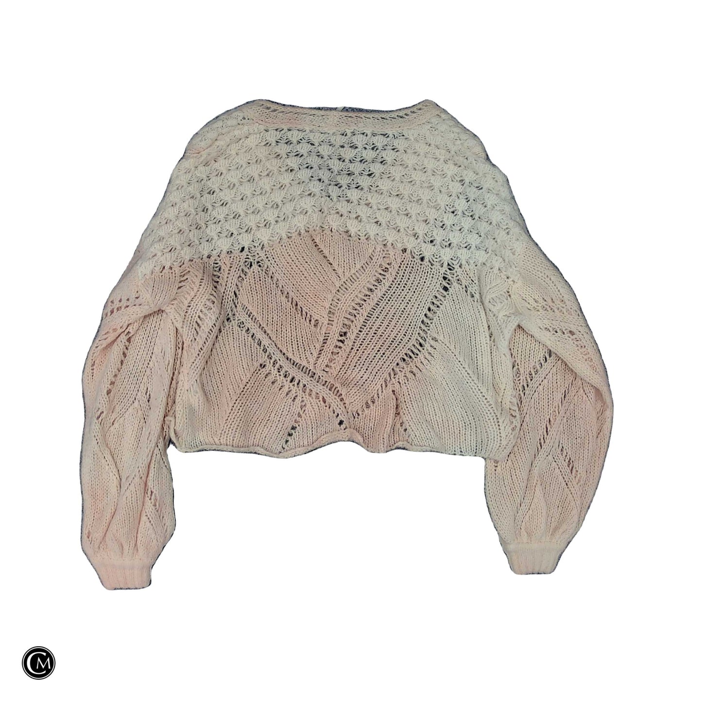 Sweater By Free People In Cream & Pink, Size: S