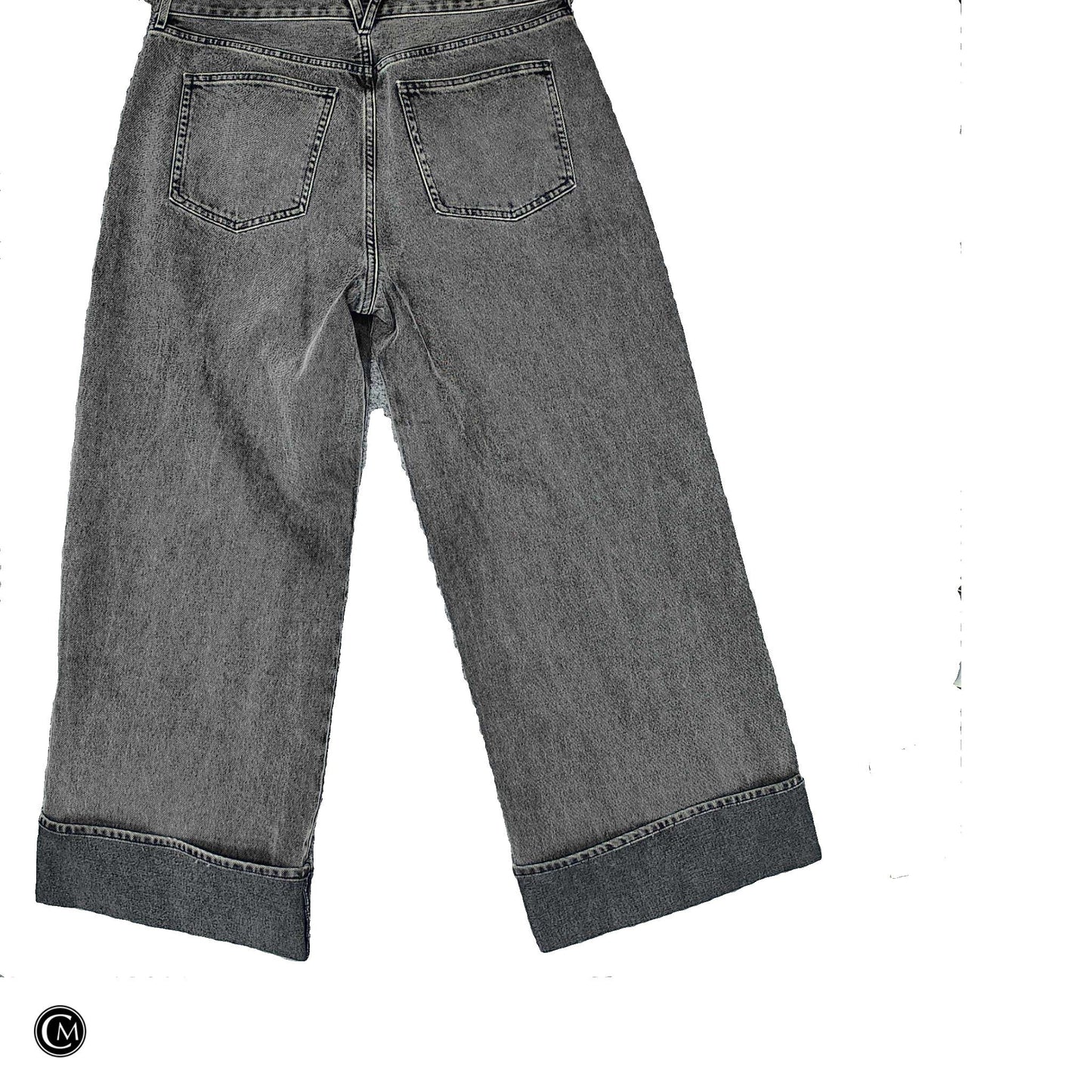 Jeans Wide Leg By Veronica Beard In Grey Denim, Size: 14