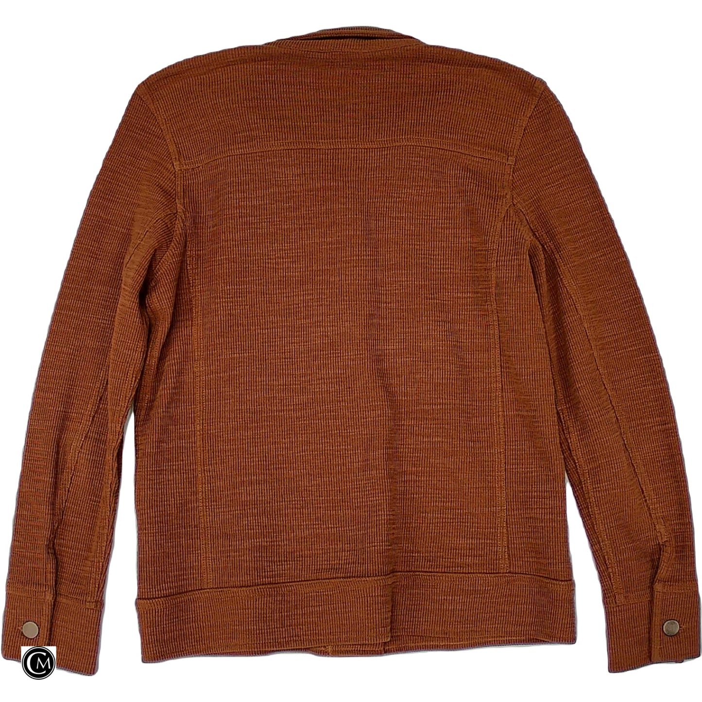 Jacket Shirt By Wrap In Orange, Size: S
