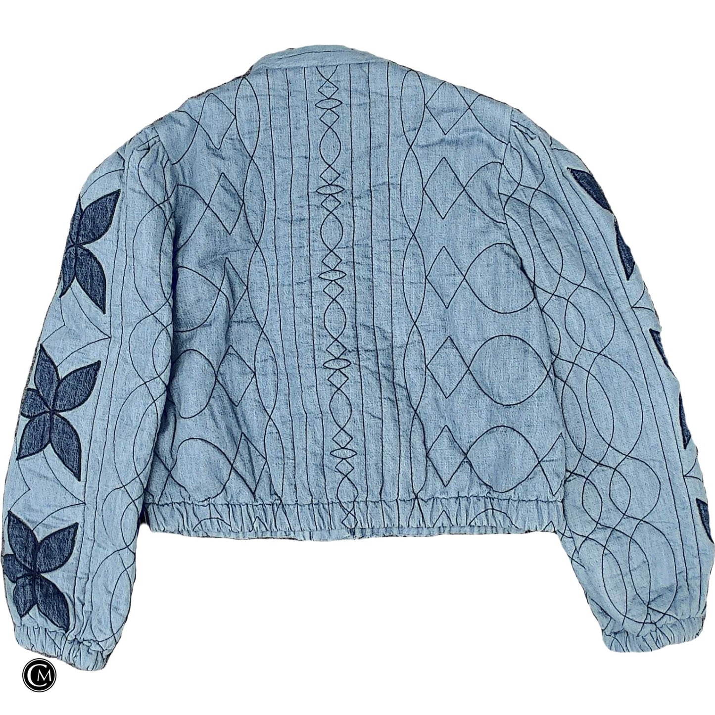 Jacket Puffer & Quilted By Free People In Blue Denim, Size: Xs