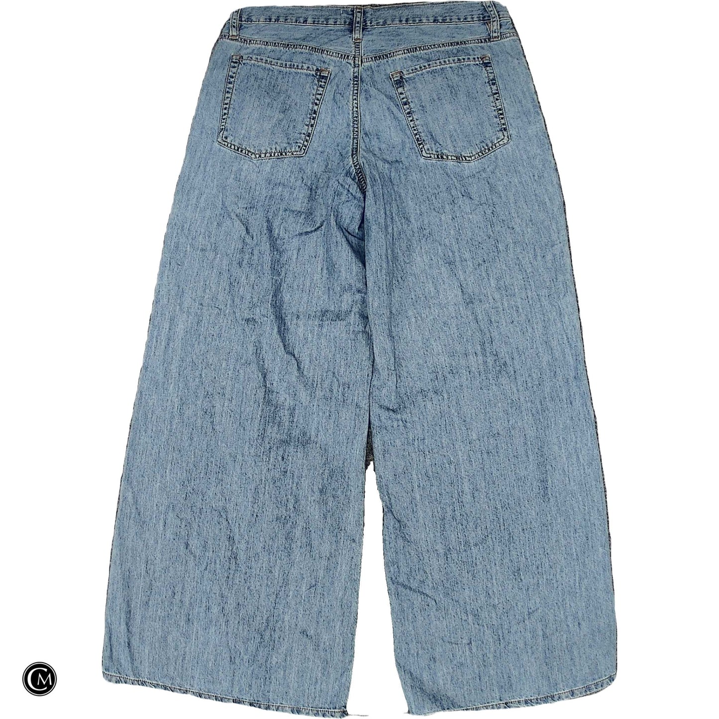 Jeans Wide Leg By Frame In Blue Denim, Size: 6
