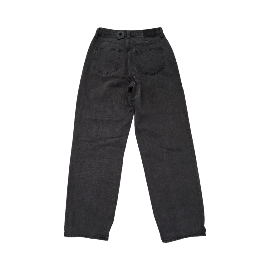 Jeans Wide Leg By Abercrombie And Fitch In Black Denim, Size:4