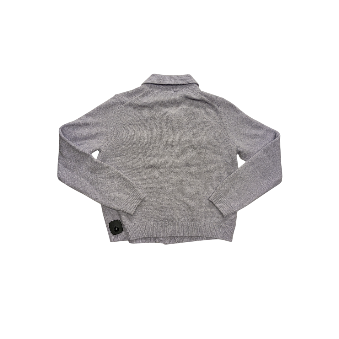 Sweater Cardigan By Ann Taylor In Purple, Size:Mp