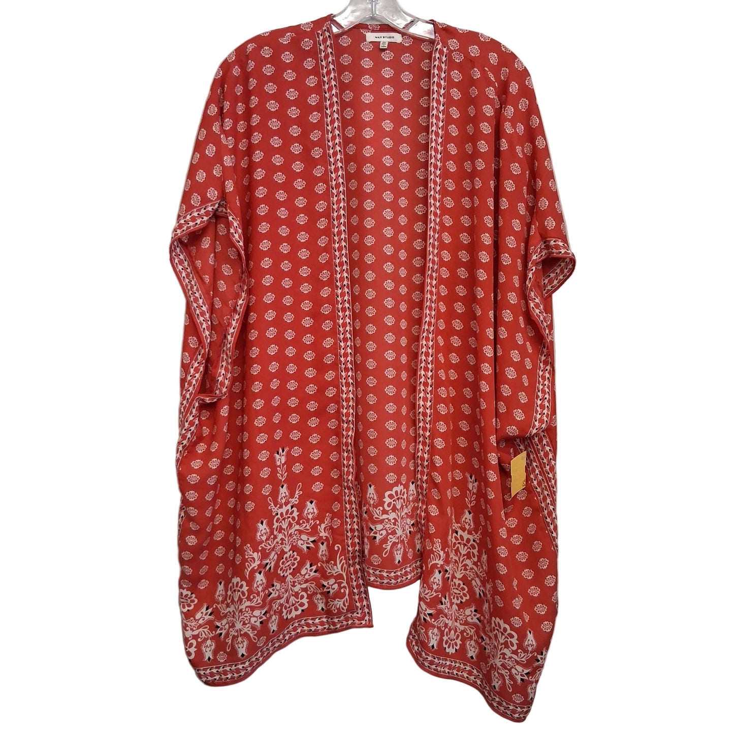 Cardigan By Max Studio In Red, Size:2X