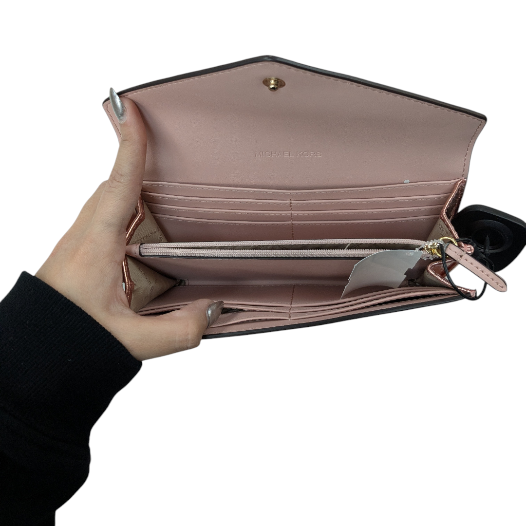 Wallet Designer By Michael Kors In Rose Gold, Size:Large