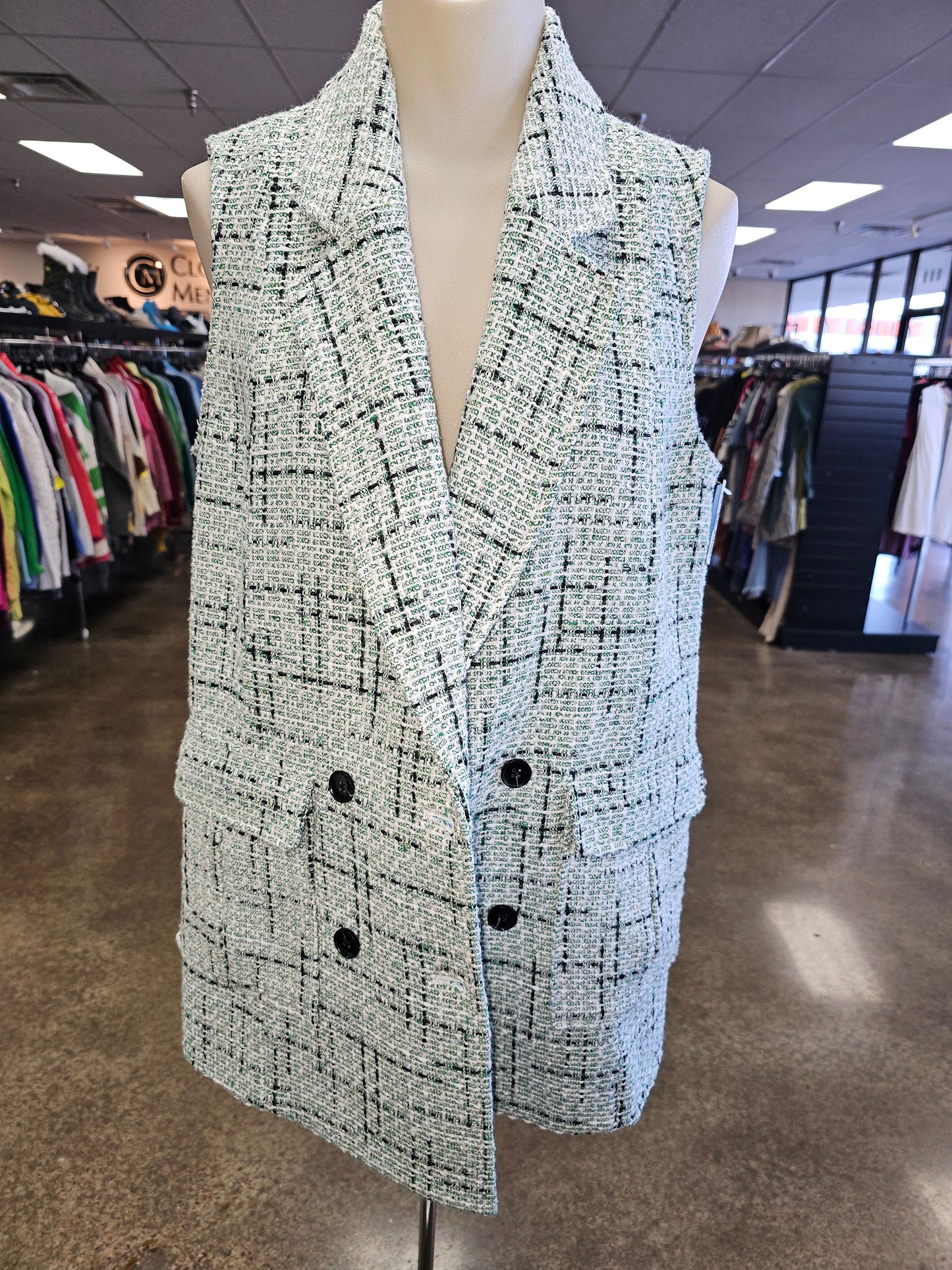 Vest Other By Maeve In Plaid Pattern, Size:M