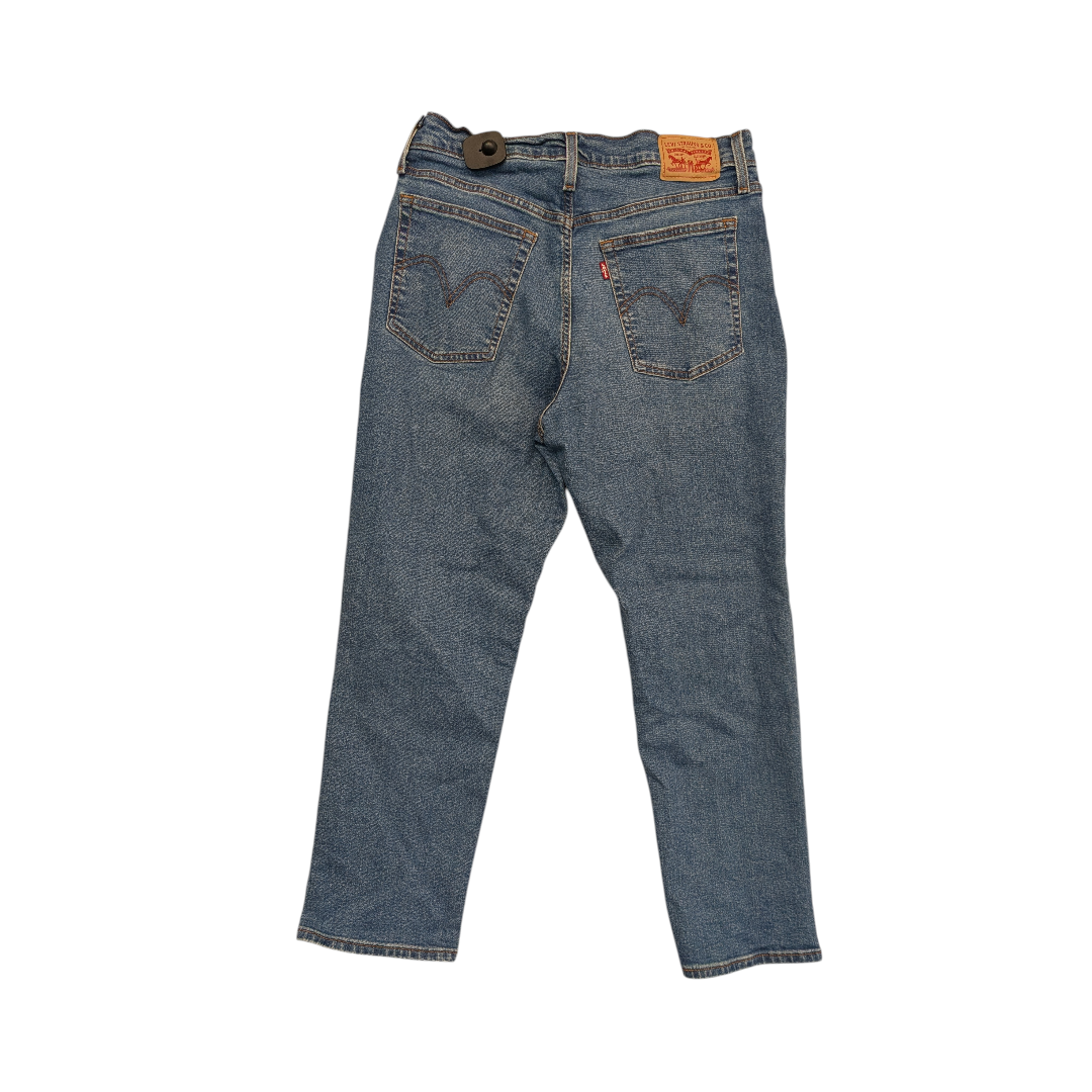 Jeans Straight By Levis In Blue Denim, Size:12