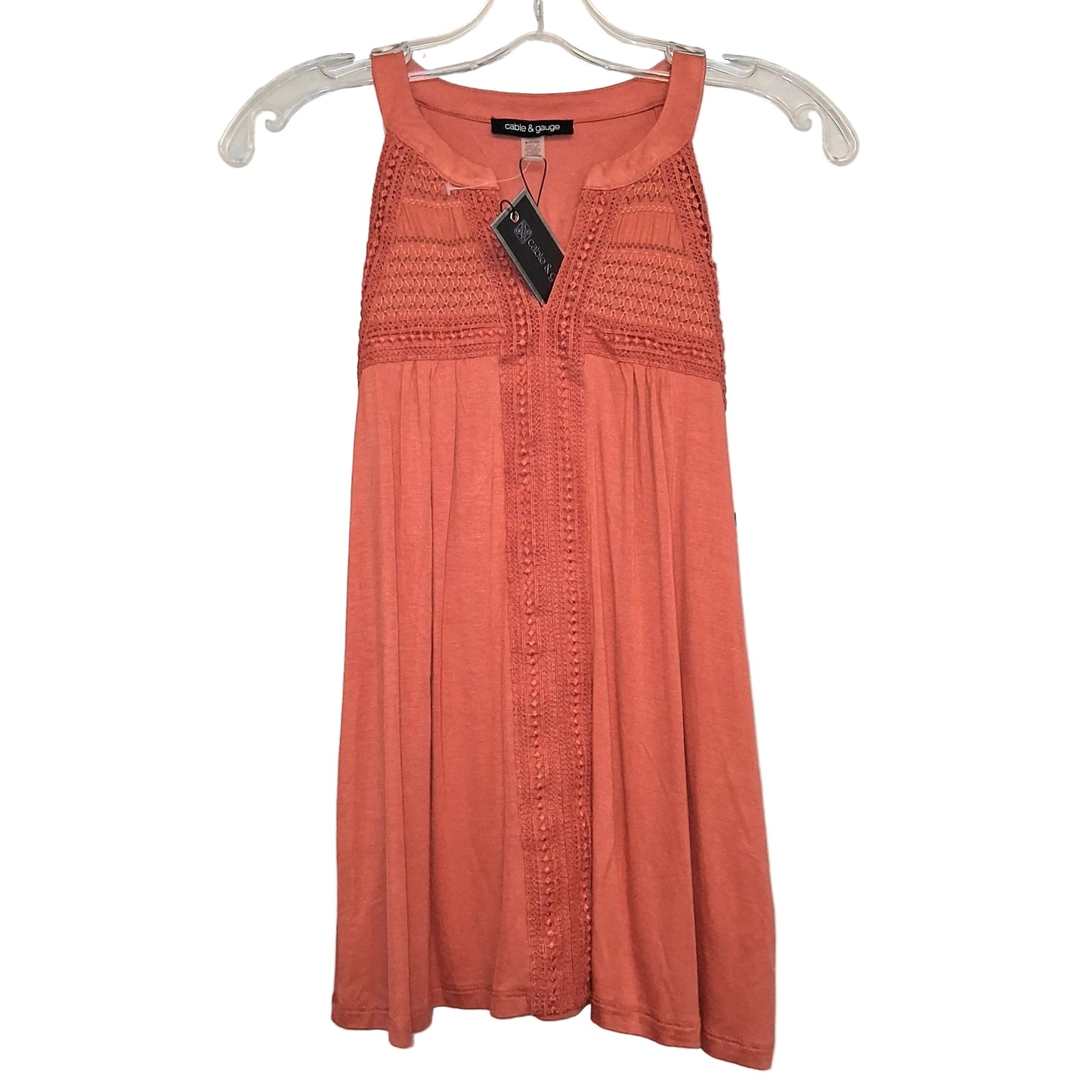 Top Sleeveless By Cable And Gauge In Orange, Size:S
