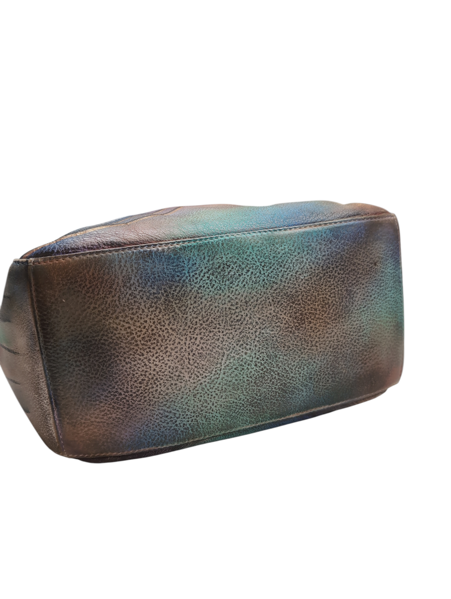 Handbag Leather By Anuschka, Size: Medium