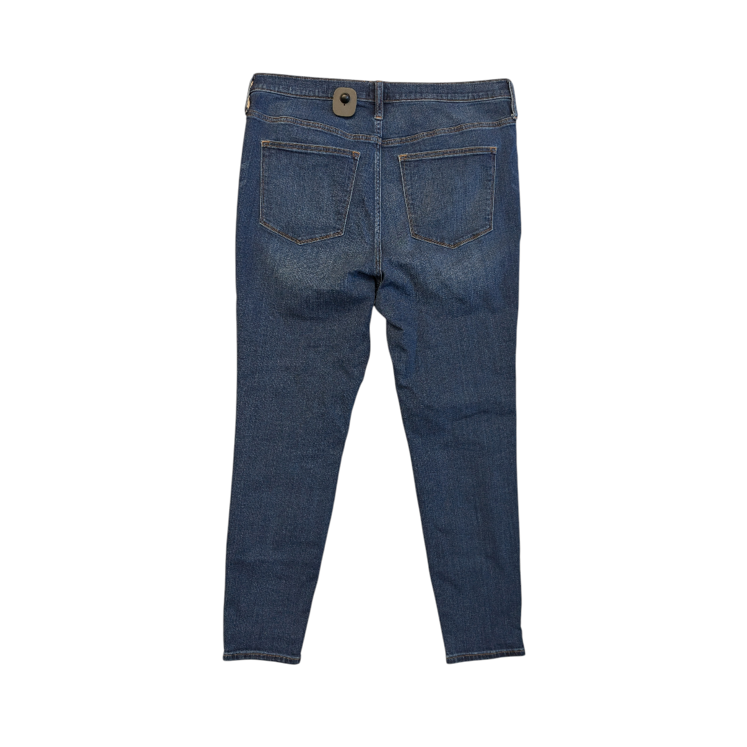 Jeans Skinny By J. Crew In Blue Denim, Size:14
