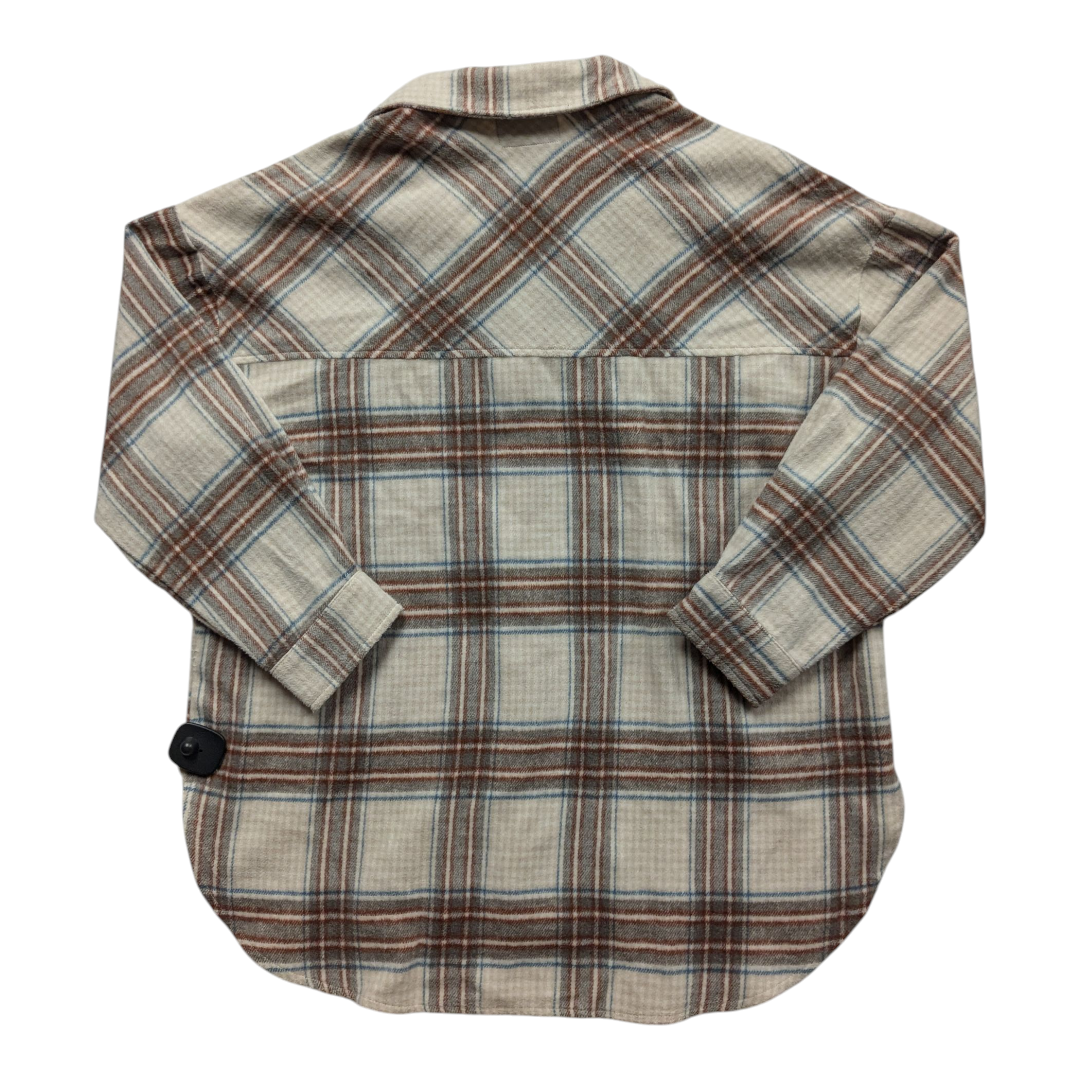 Jacket Shirt By Timing In Plaid Pattern, Size:L